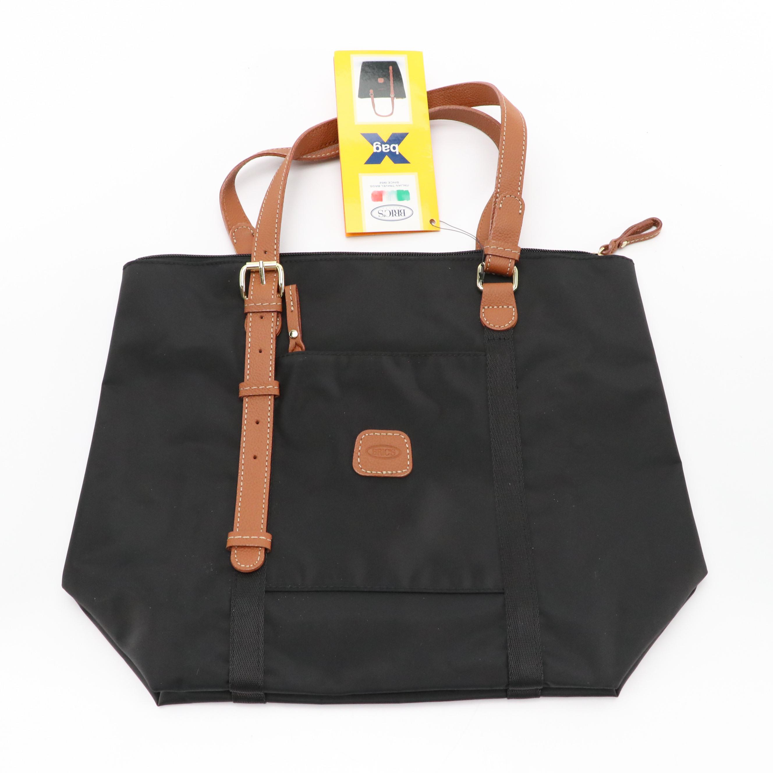 Tod's Bucket Handbag in Leather & Bric's Medium Shopping Bag in Nylon, With Tag