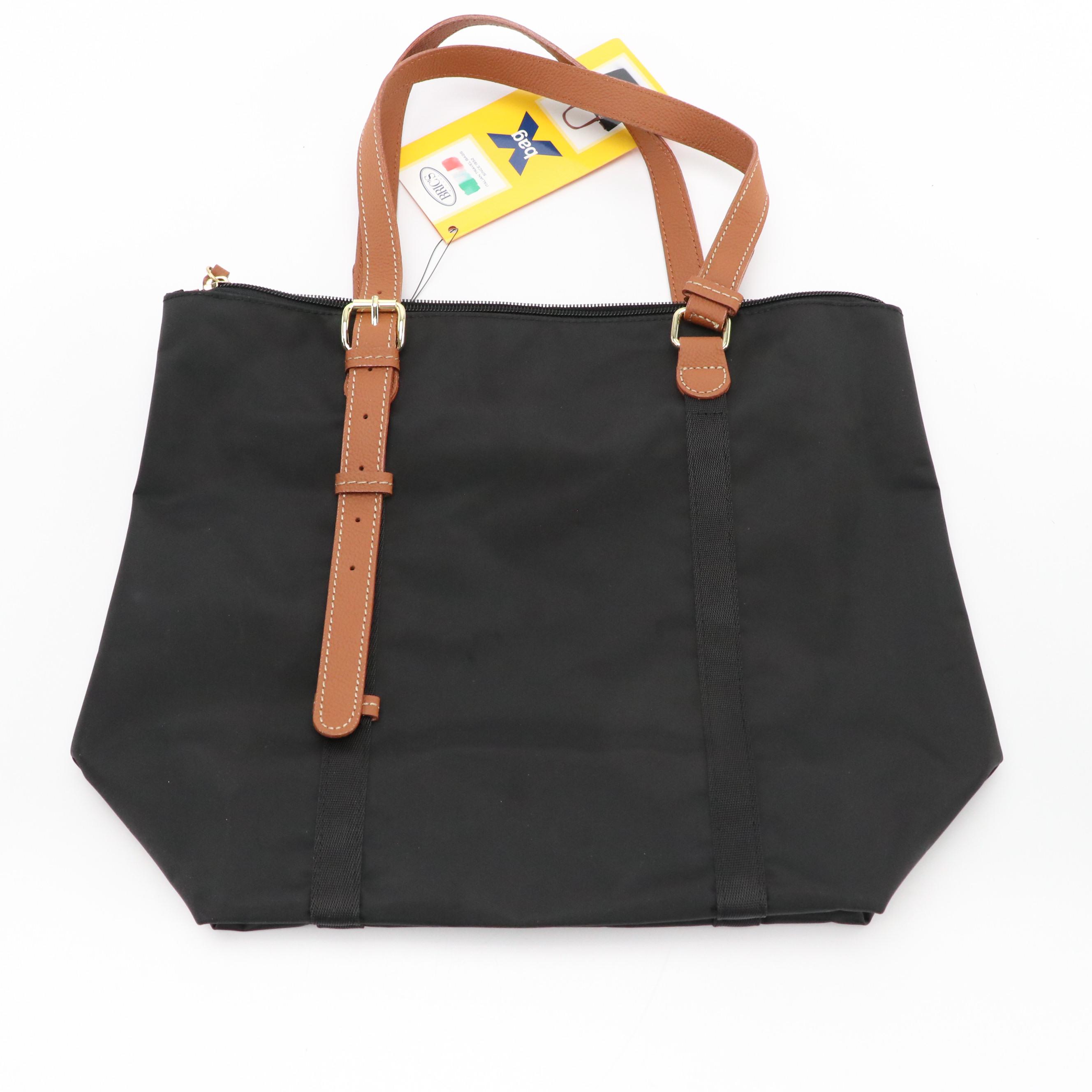 Tod's Bucket Handbag in Leather & Bric's Medium Shopping Bag in Nylon, With Tag