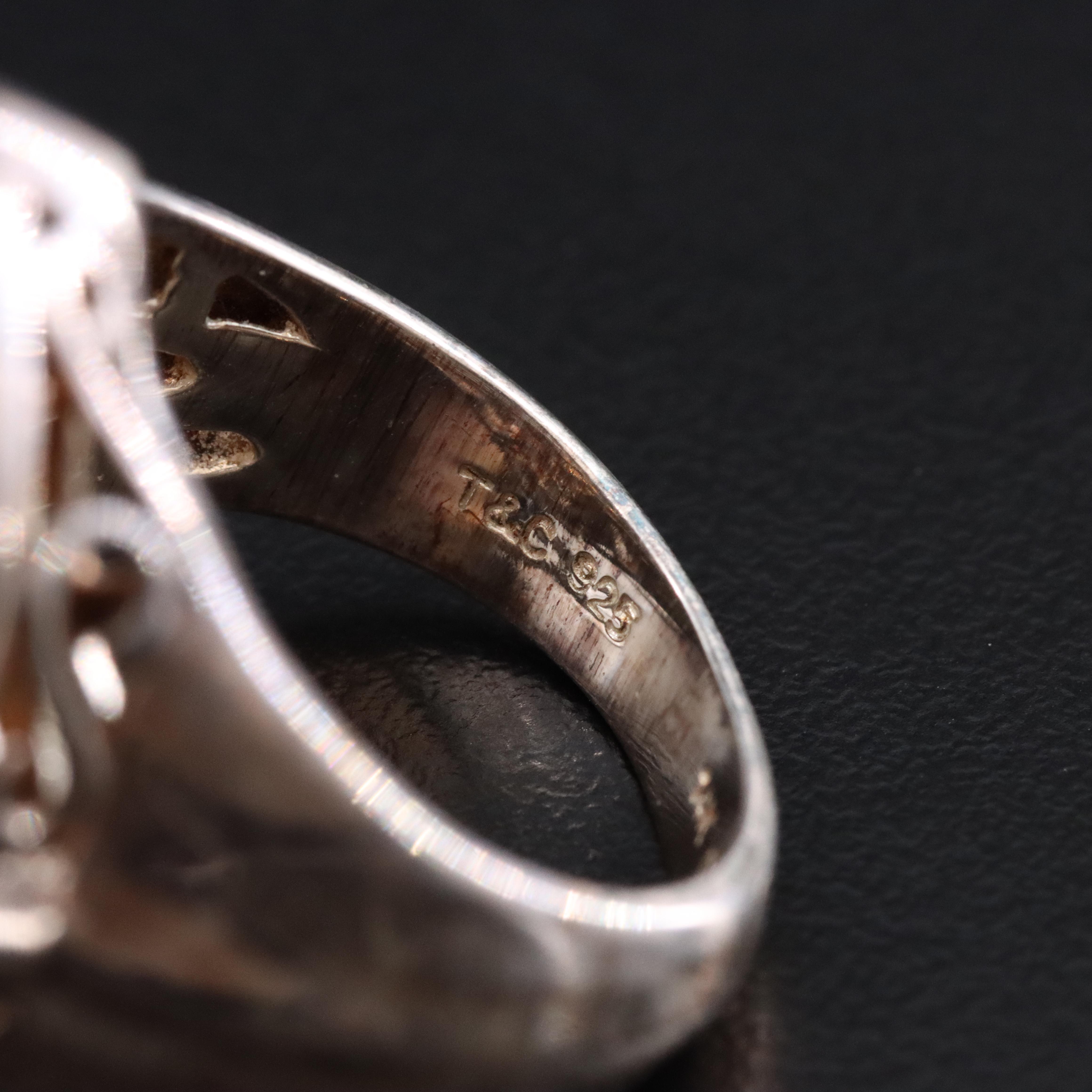 Sterling Citrine Ring with 14K Rope Detail