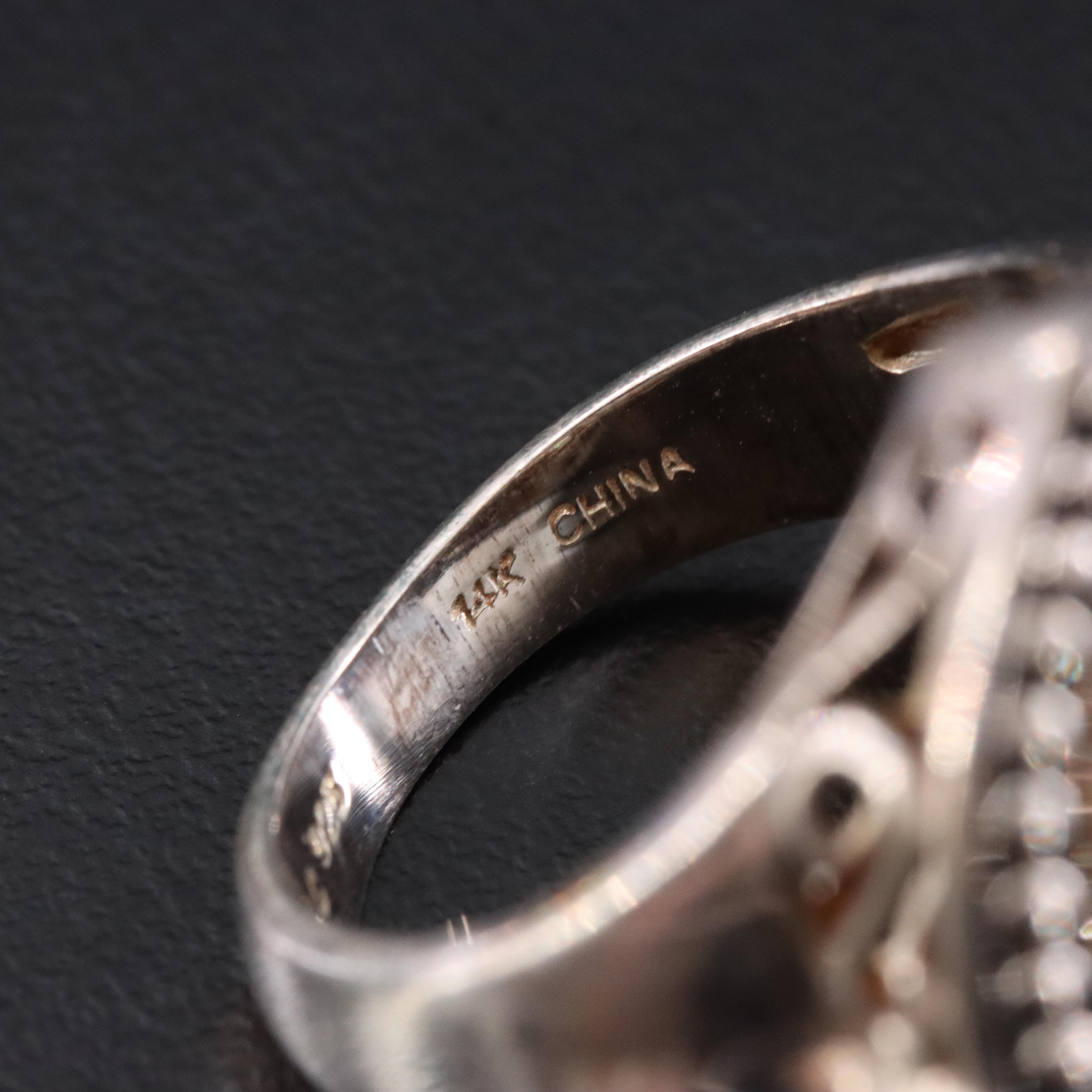 Sterling Citrine Ring with 14K Rope Detail