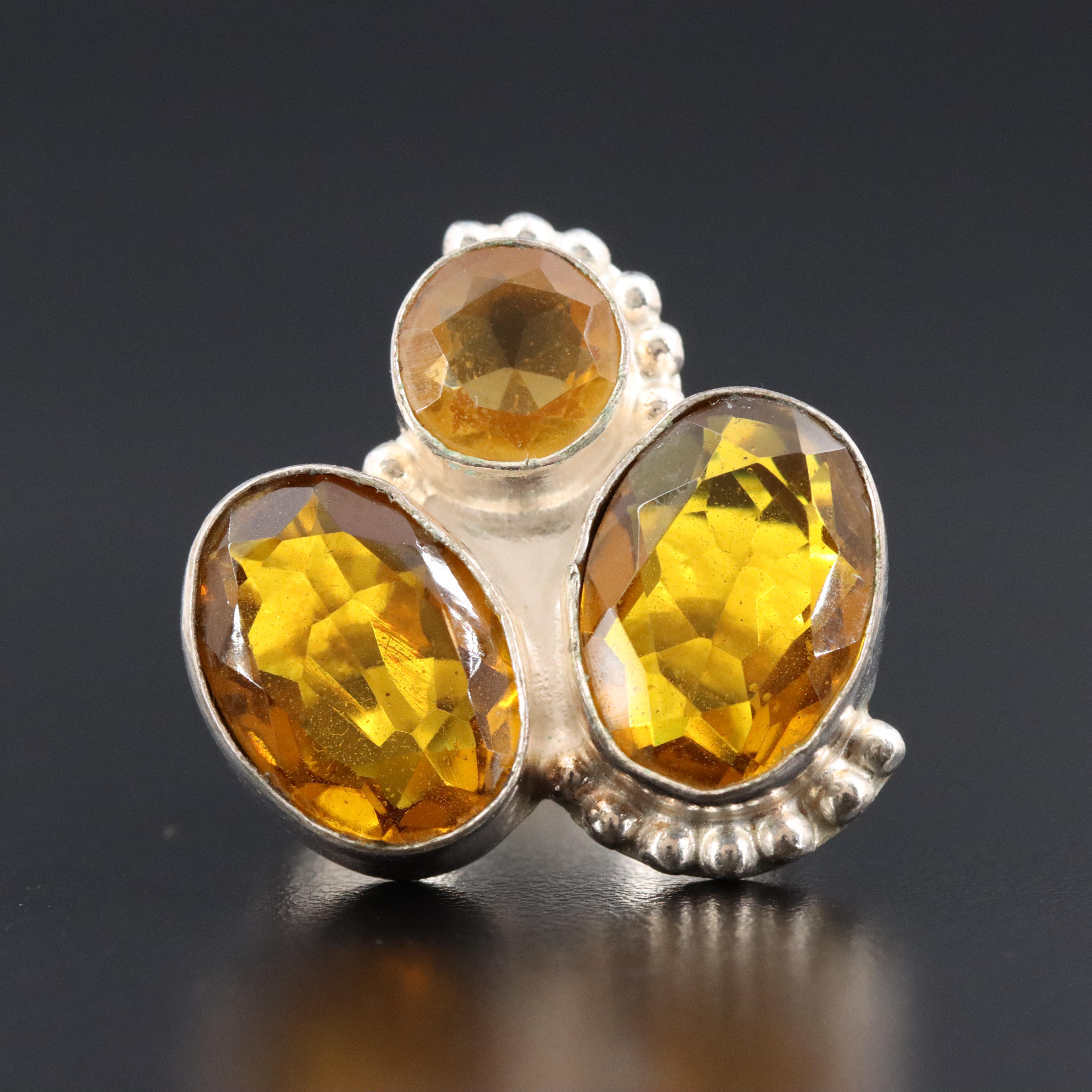 Sterling Faux Gemstone Ring