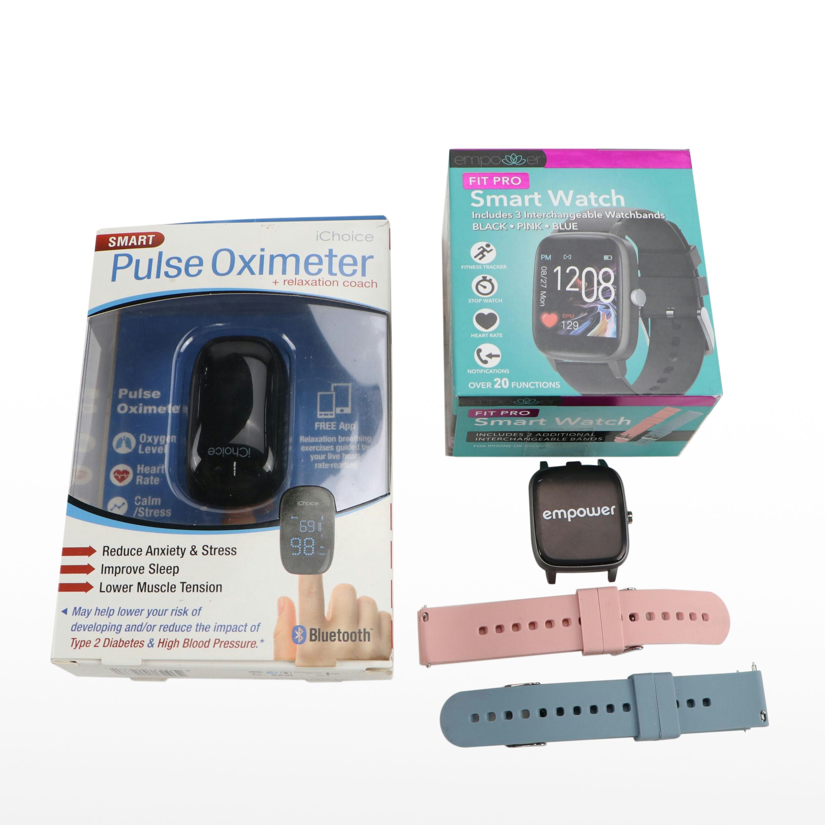 Empower Fit Pro Smartwatch with iChoice Smart Pulse Oximeter