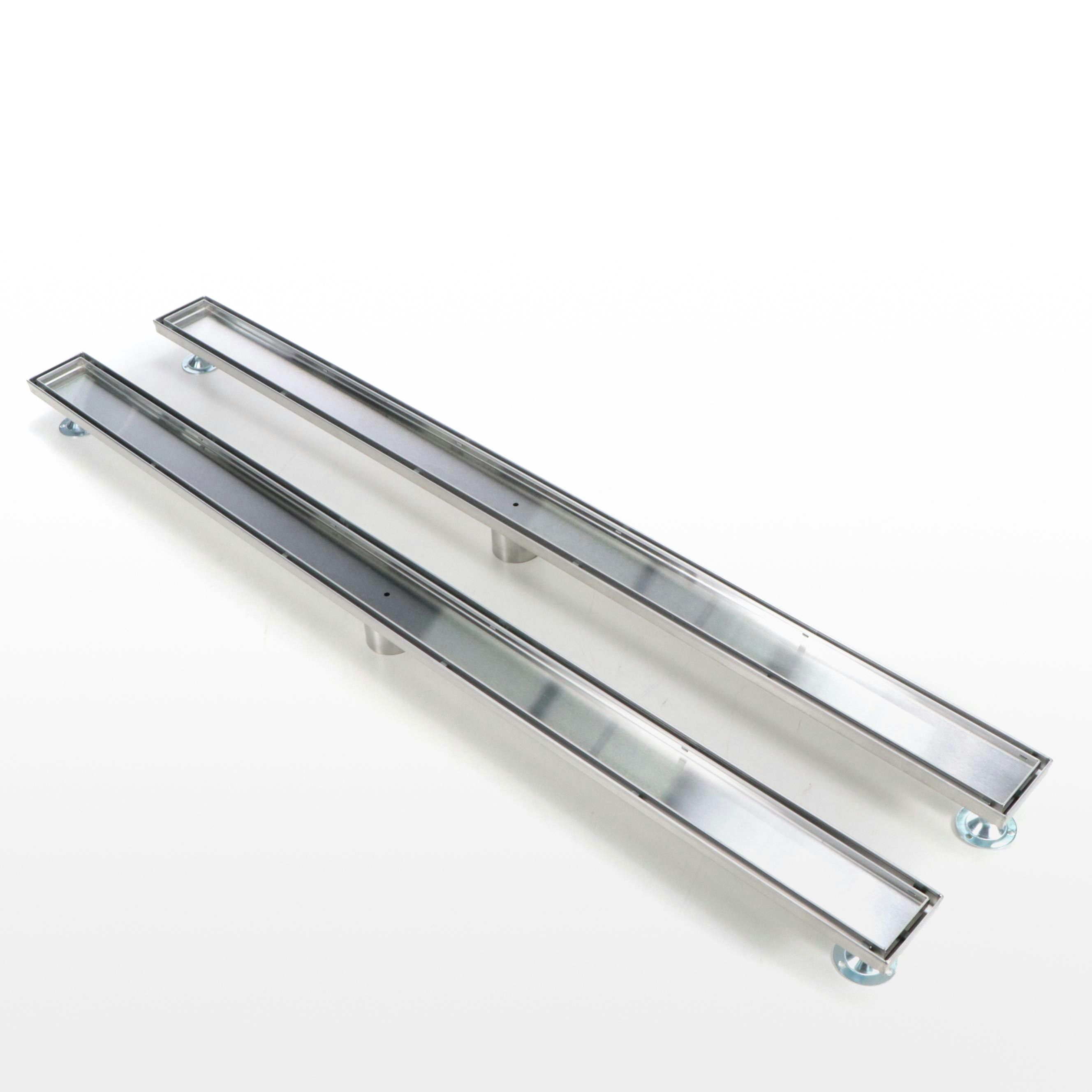 Pair of 48" Linear Stainless Steel Tile-In Shower Drains
