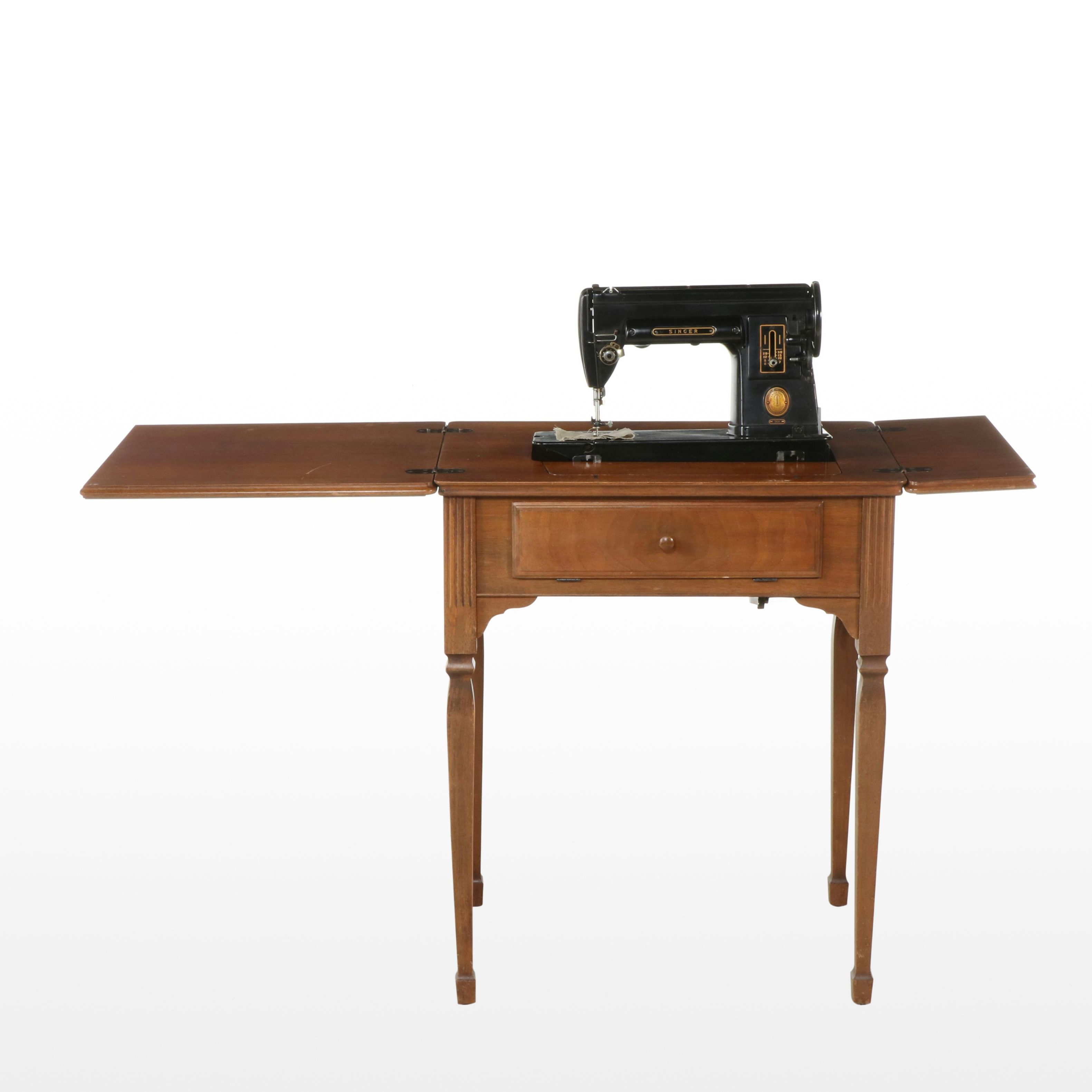 Singer Model 301 Sewing Machine with Sewing Table and Accesories