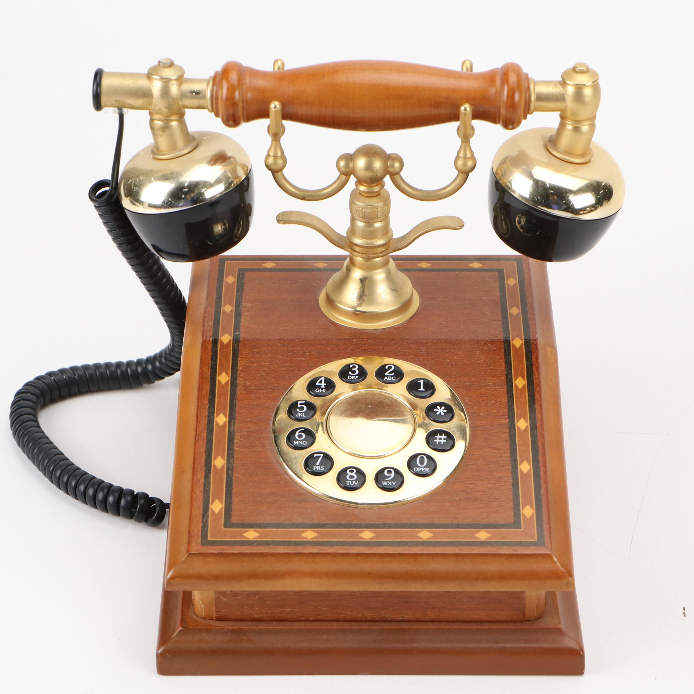 Hentak Limited Touch Tone Faux Dial Candlestick Telephone