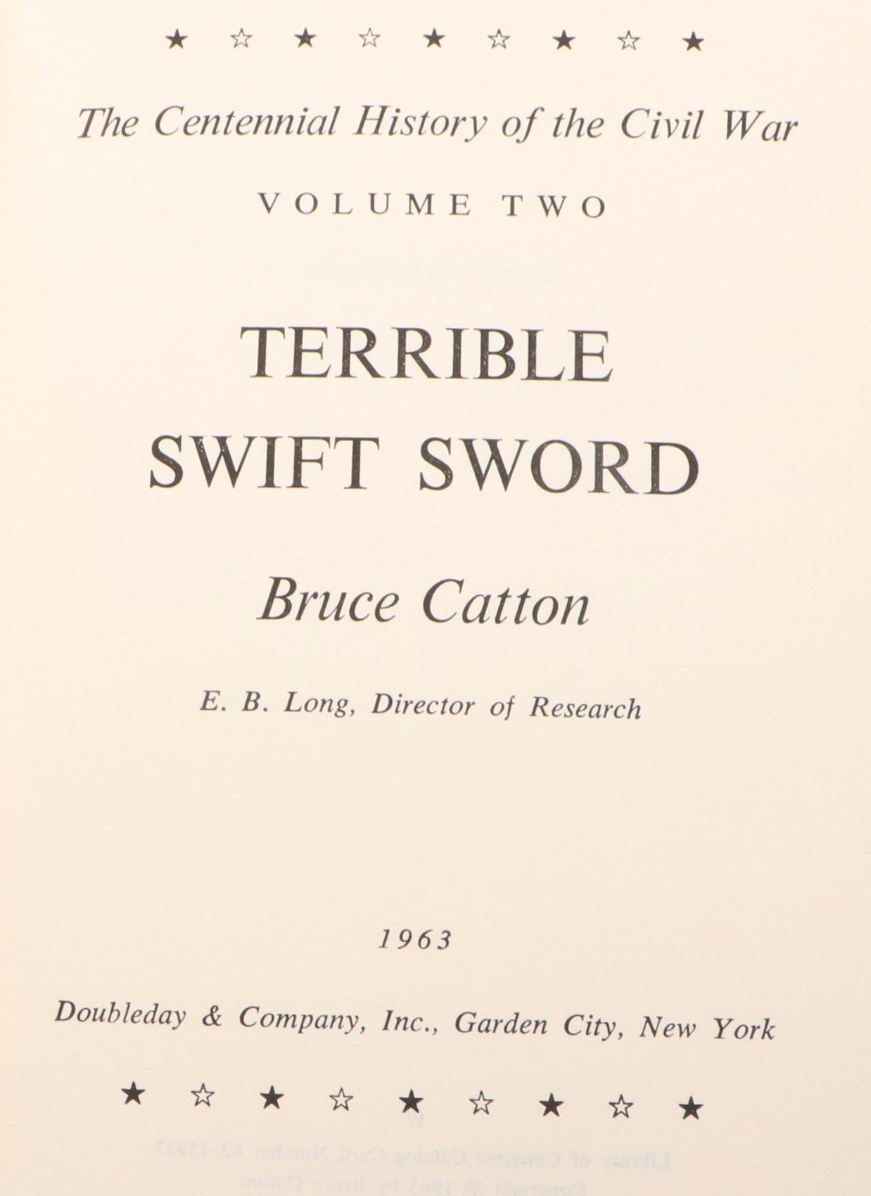 Book Club Edition "The Centennial History of the Civil War" by Bruce Catton
