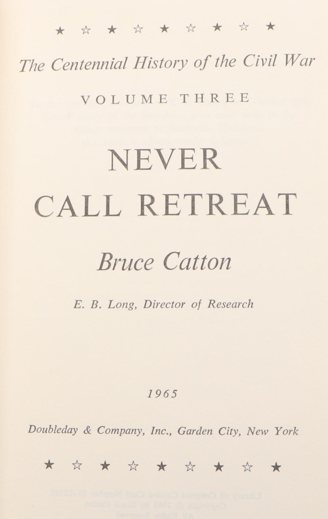 Book Club Edition "The Centennial History of the Civil War" by Bruce Catton