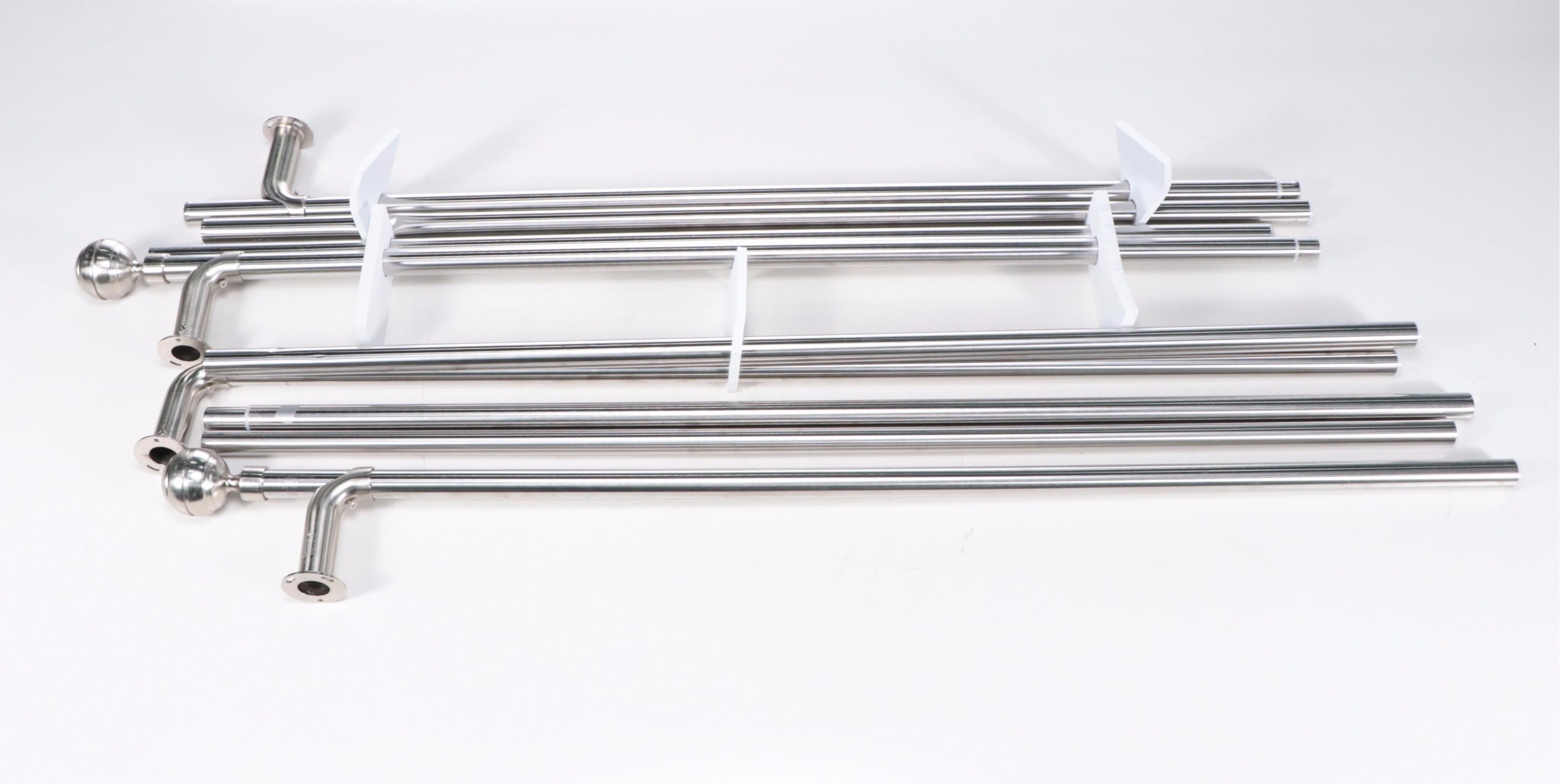 Hammacher Schlemmer ThermaPlus Metal Brushed Nickle Blackout Curtain Rods