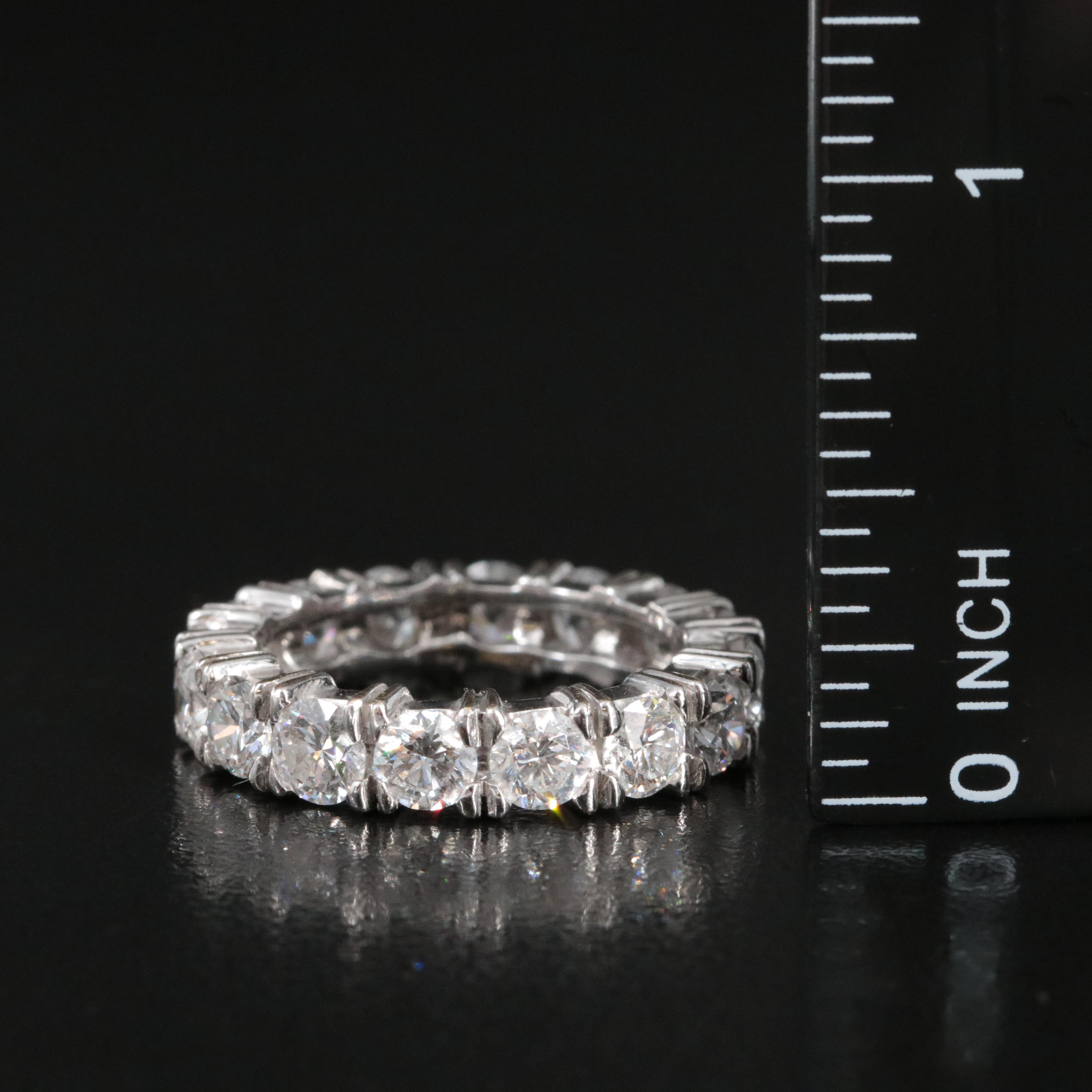 18K 4.98 CTW Diamond Eternity Band with Online GIA Reports