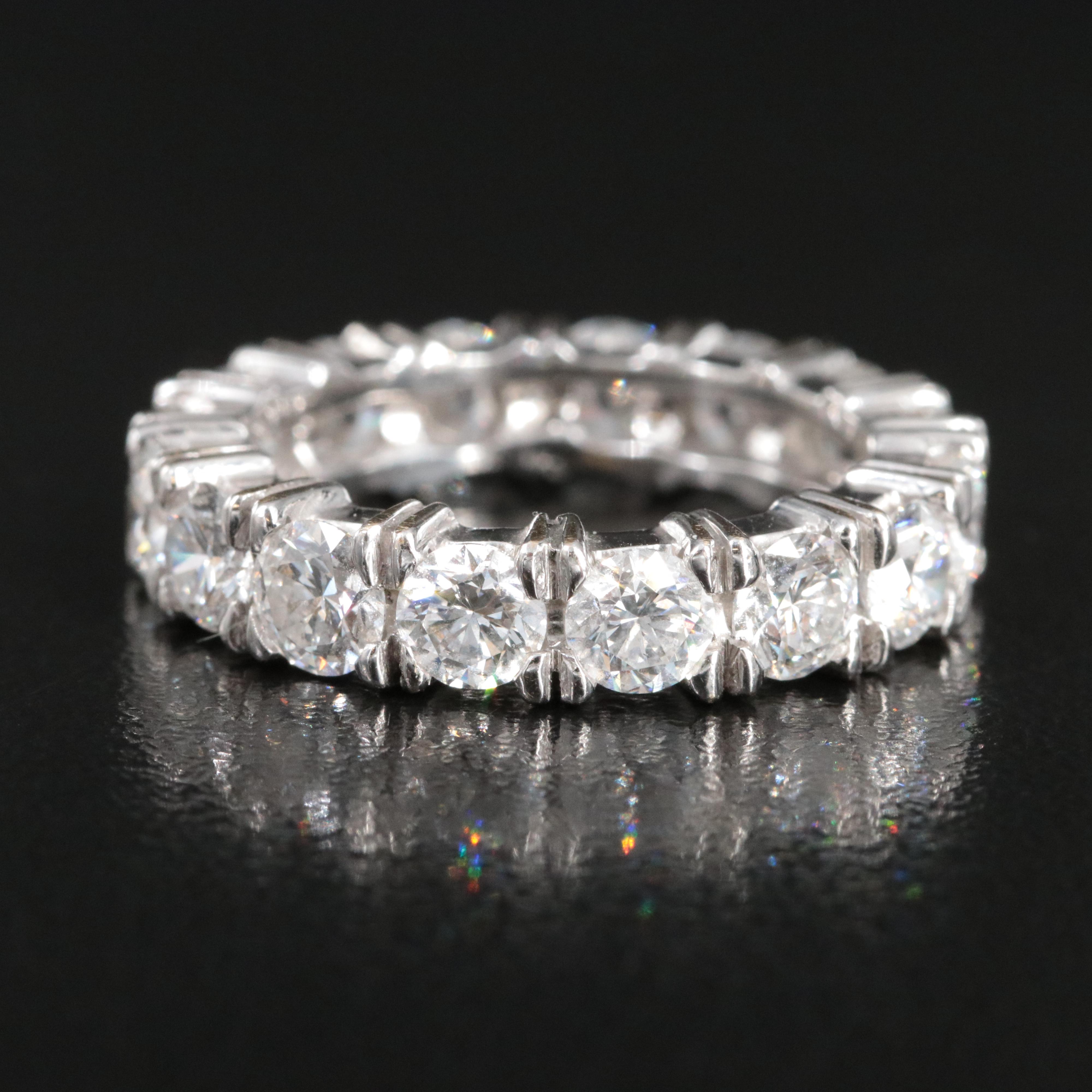18K 4.98 CTW Diamond Eternity Band with Online GIA Reports