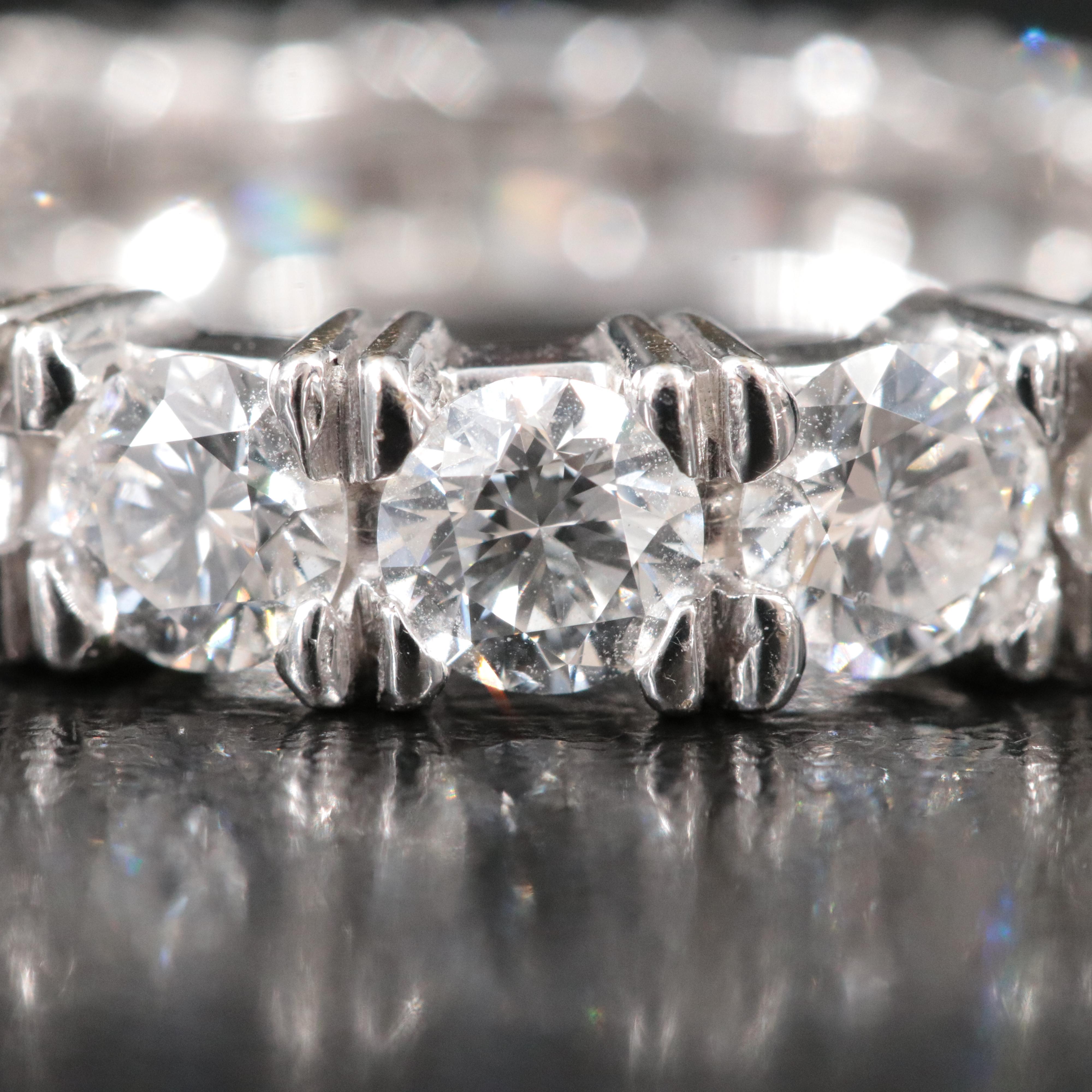 18K 4.98 CTW Diamond Eternity Band with Online GIA Reports