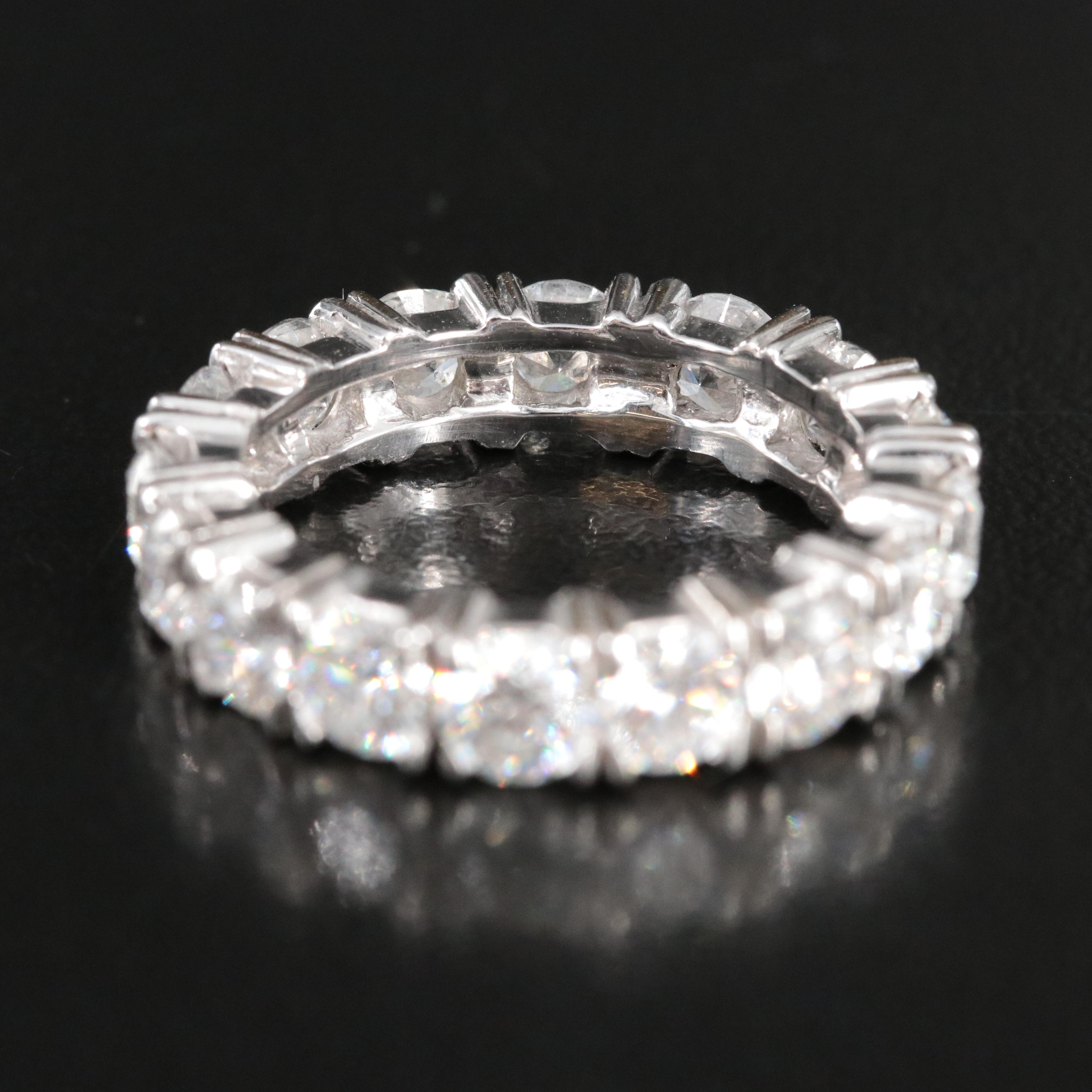 18K 4.98 CTW Diamond Eternity Band with Online GIA Reports