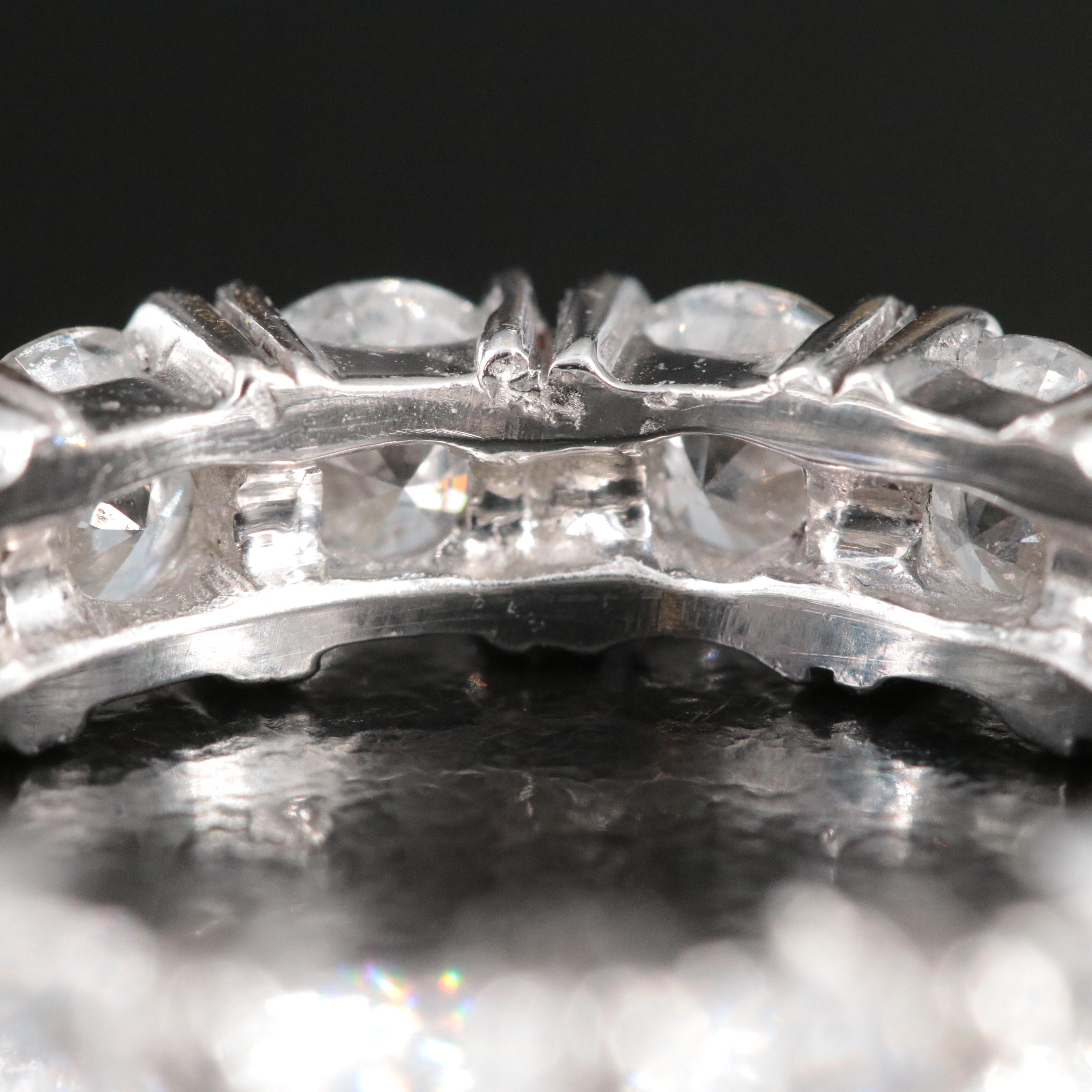 18K 4.98 CTW Diamond Eternity Band with Online GIA Reports