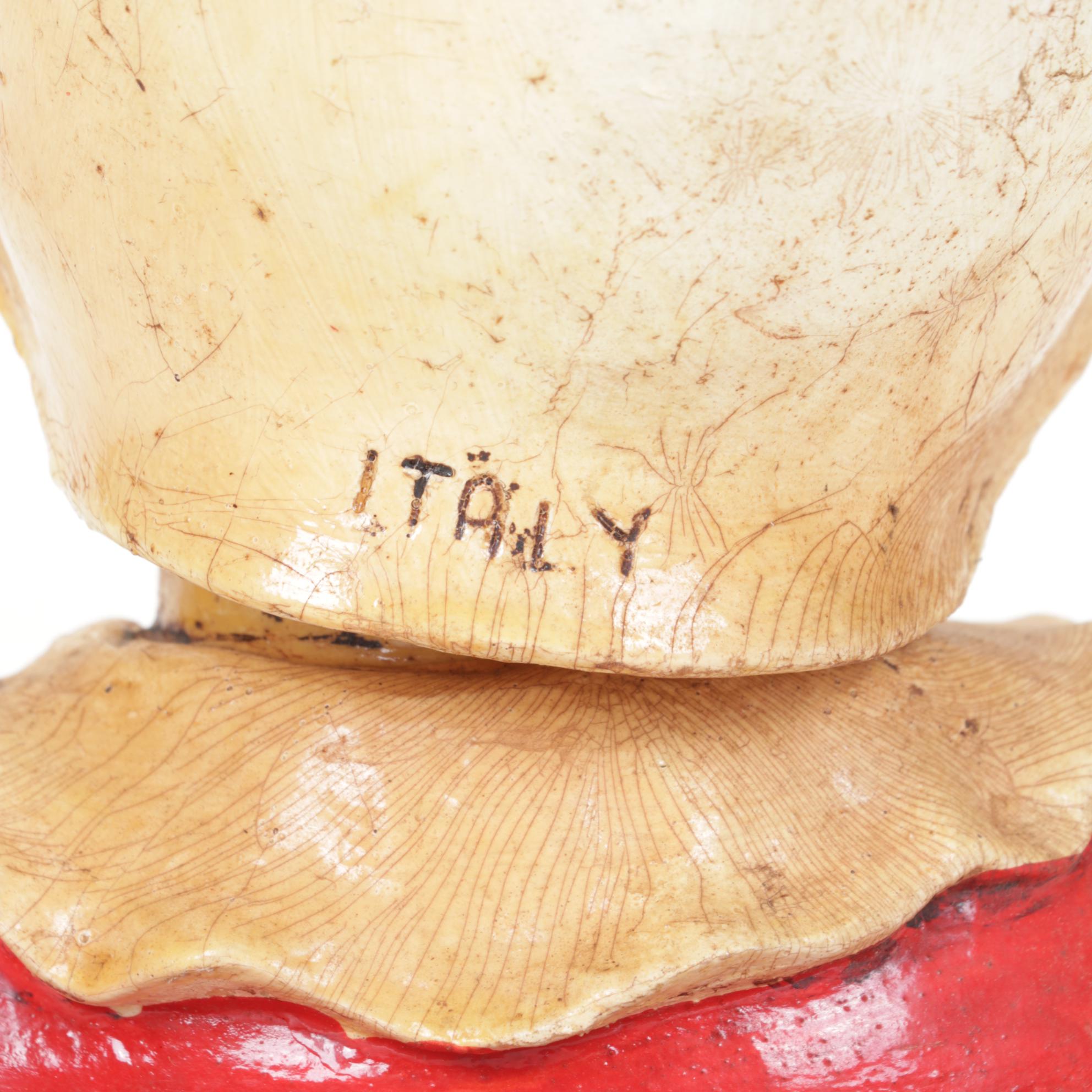 Hand Crafted Italian Pinocchio Bank & Richard Nixon Candle