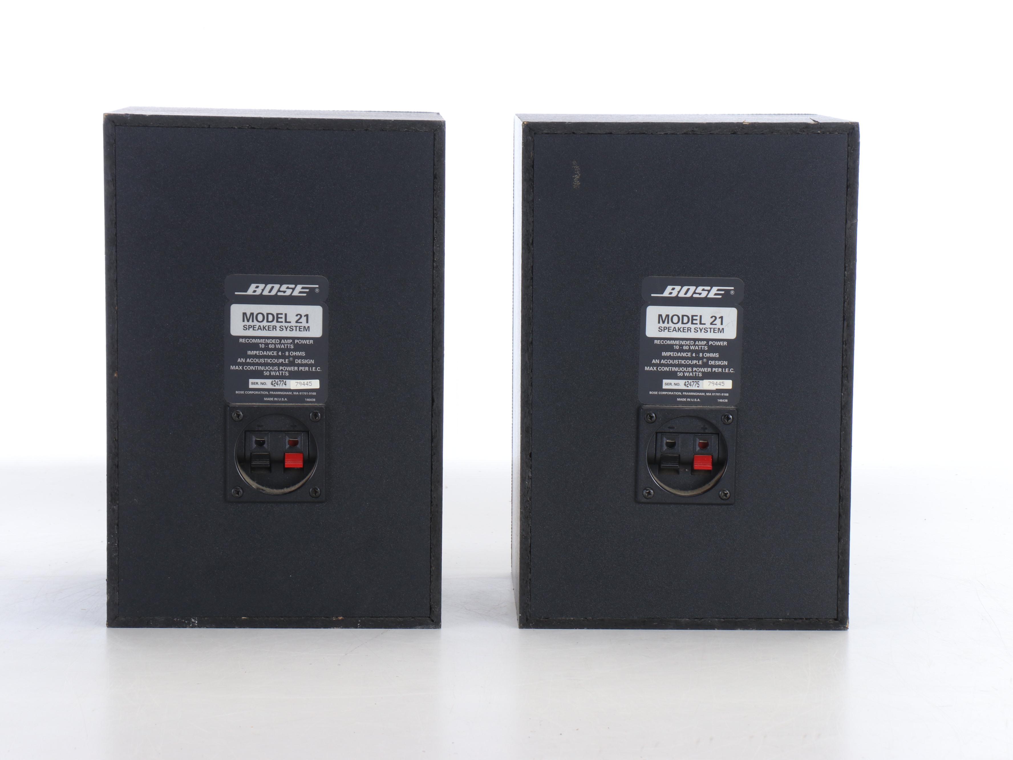 Bose Model 21 Speaker System, Sony Receiver and Sony Television