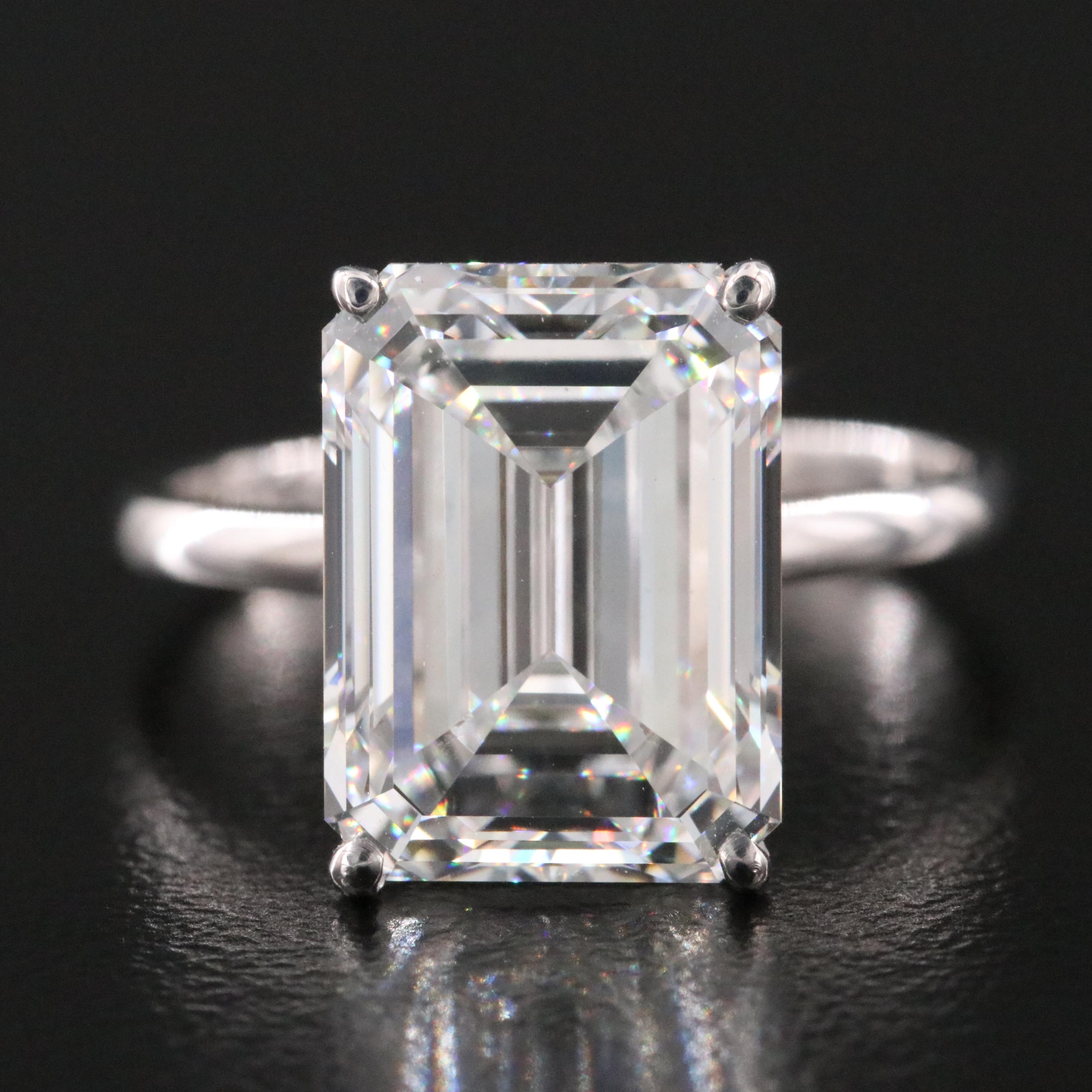 18K 7.13 CT Lab Grown Diamond Solitaire Ring with IGI Report