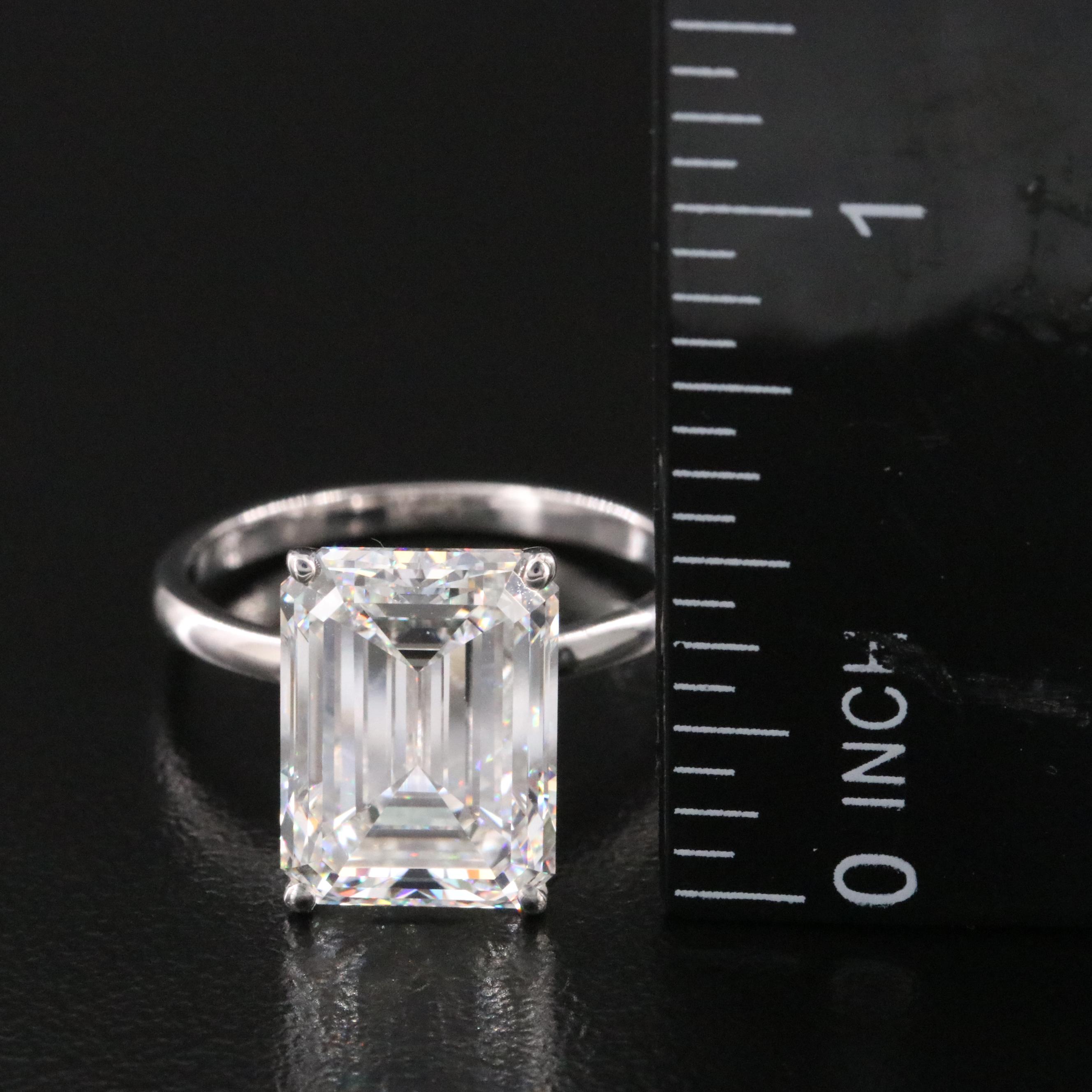 18K 7.13 CT Lab Grown Diamond Solitaire Ring with IGI Report