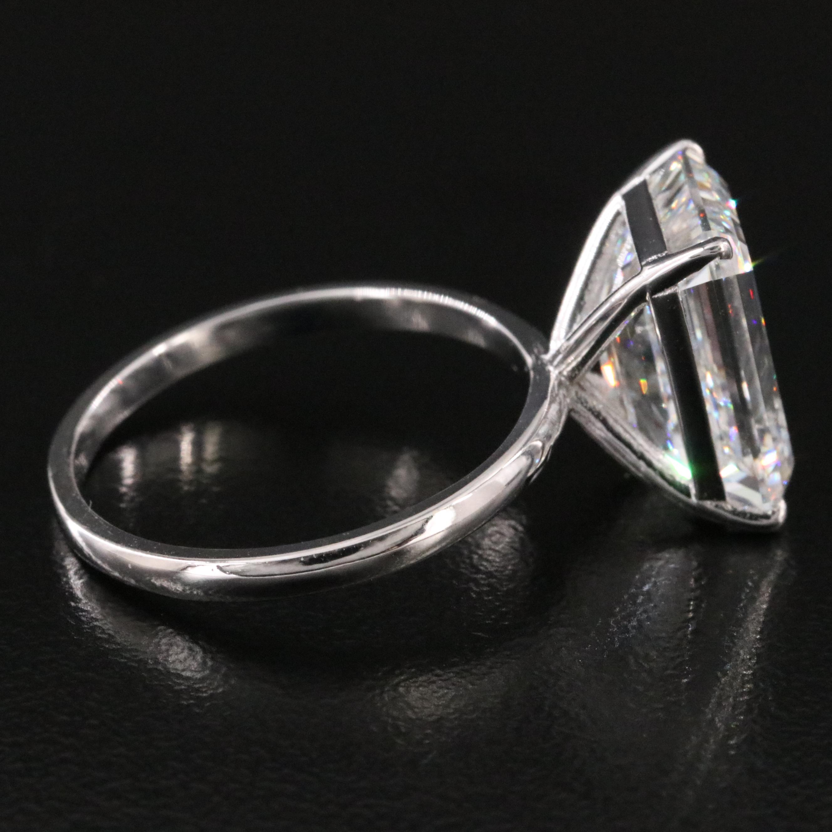 18K 7.13 CT Lab Grown Diamond Solitaire Ring with IGI Report