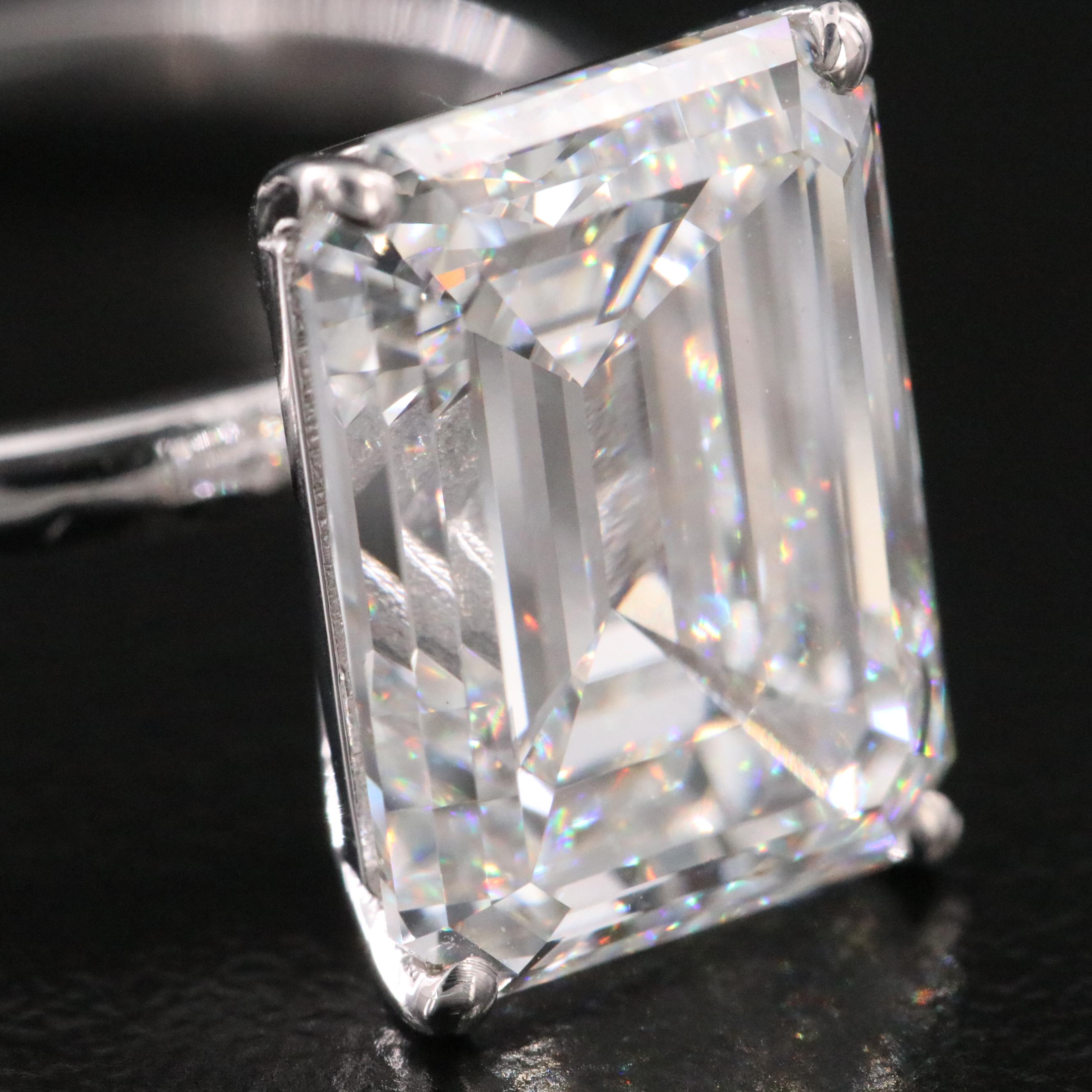 18K 7.13 CT Lab Grown Diamond Solitaire Ring with IGI Report