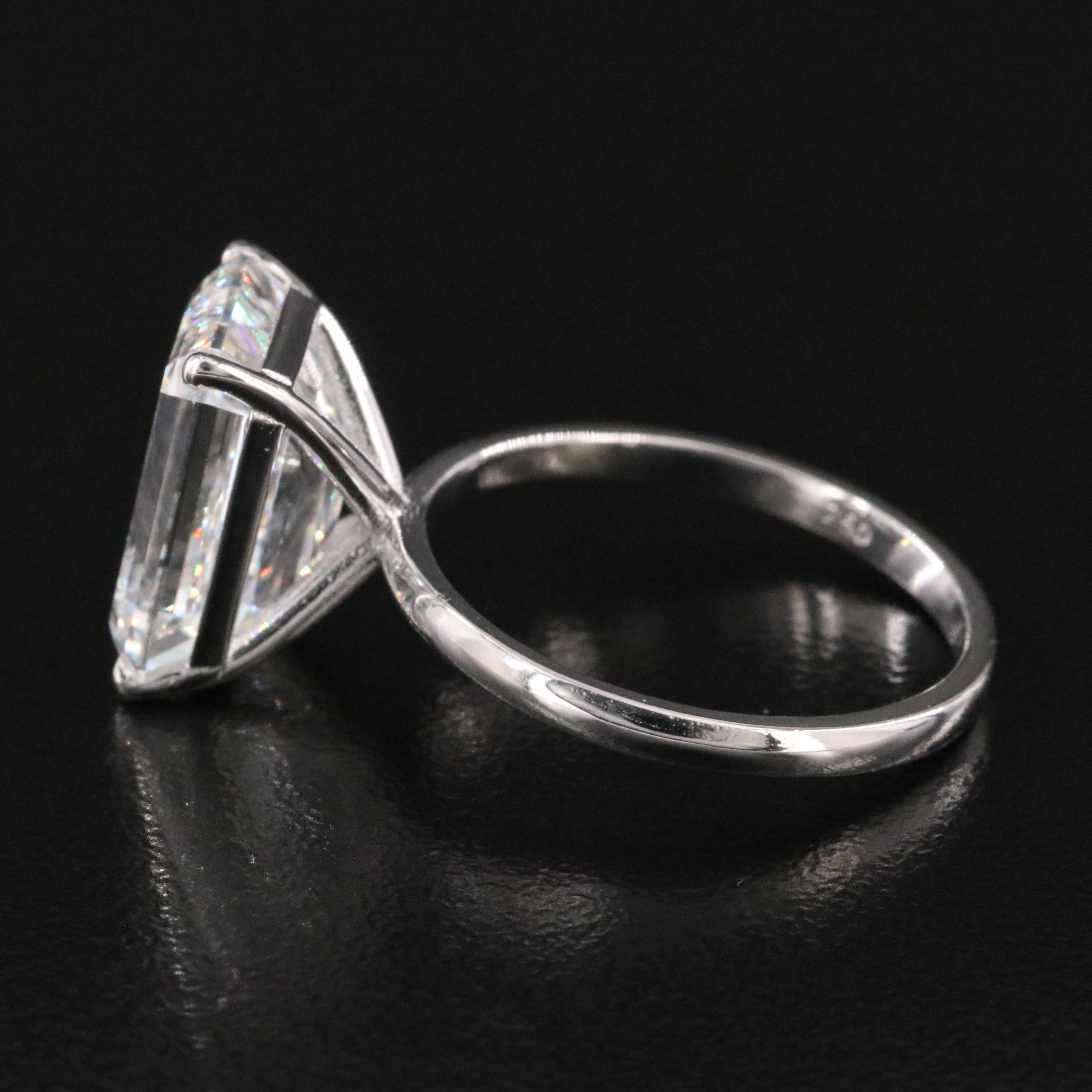 18K 7.13 CT Lab Grown Diamond Solitaire Ring with IGI Report