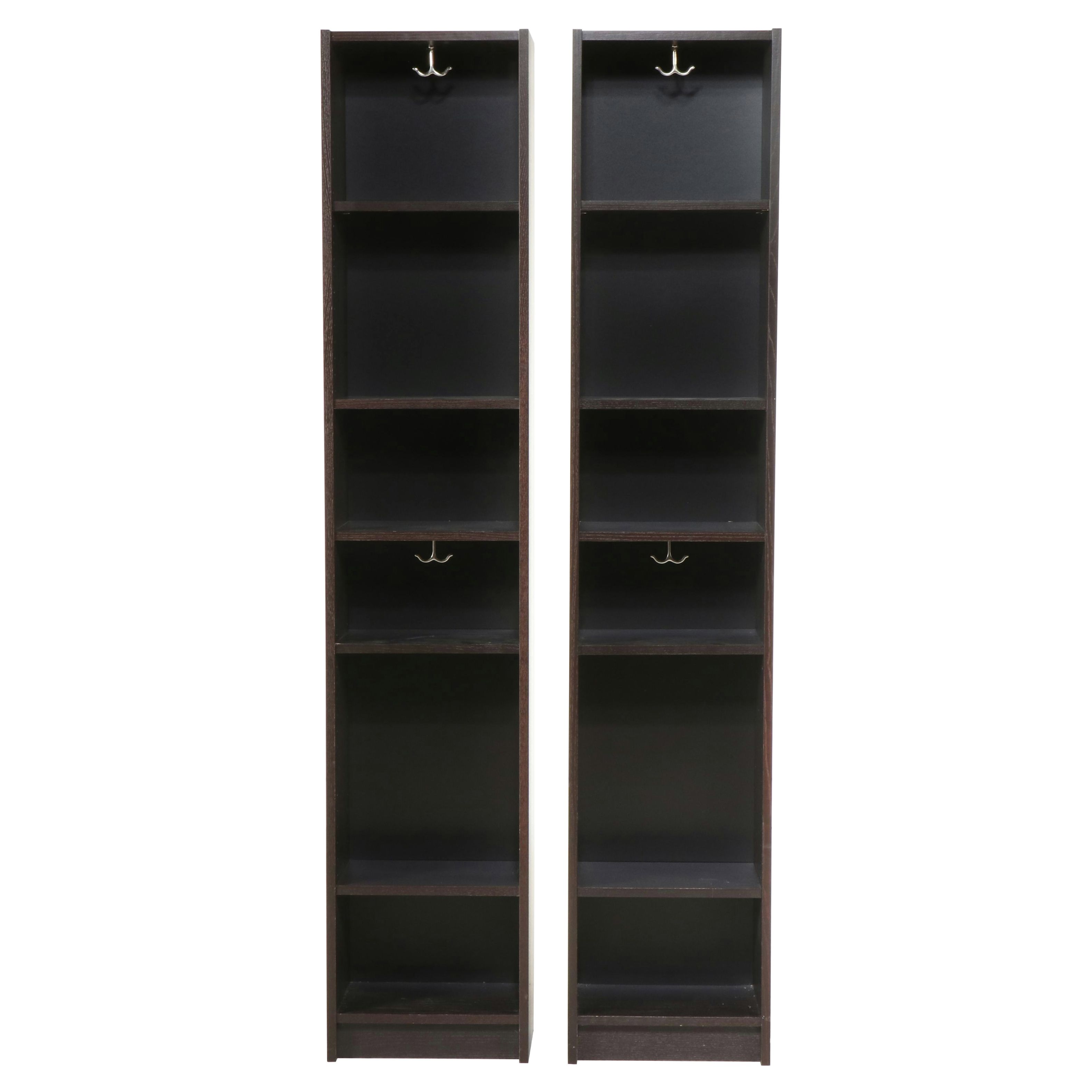 Pair of Contemporary Wooden Closet Organizer Shelves