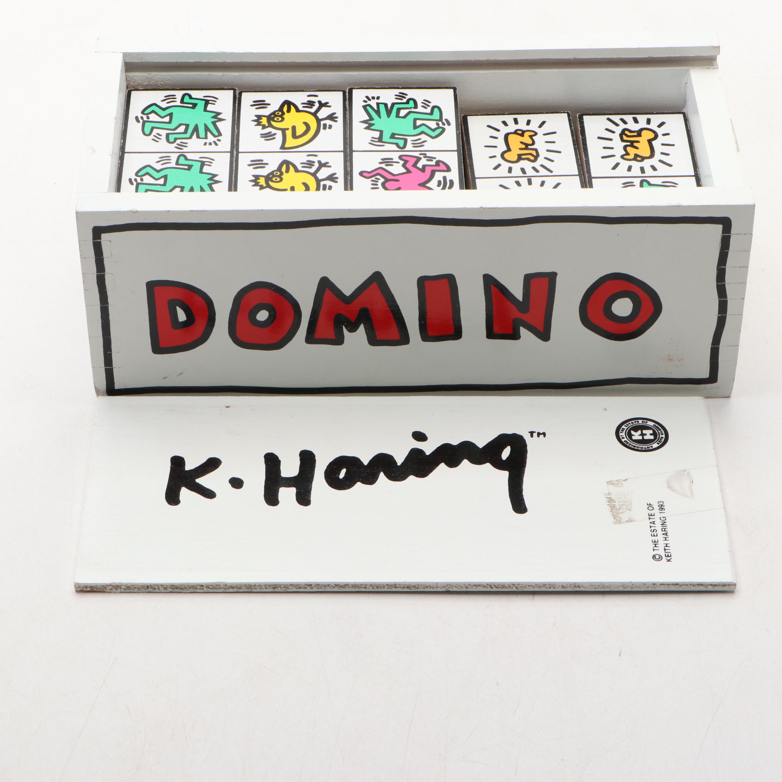 Keith Haring Wooden Domino Set, Late 20th Century