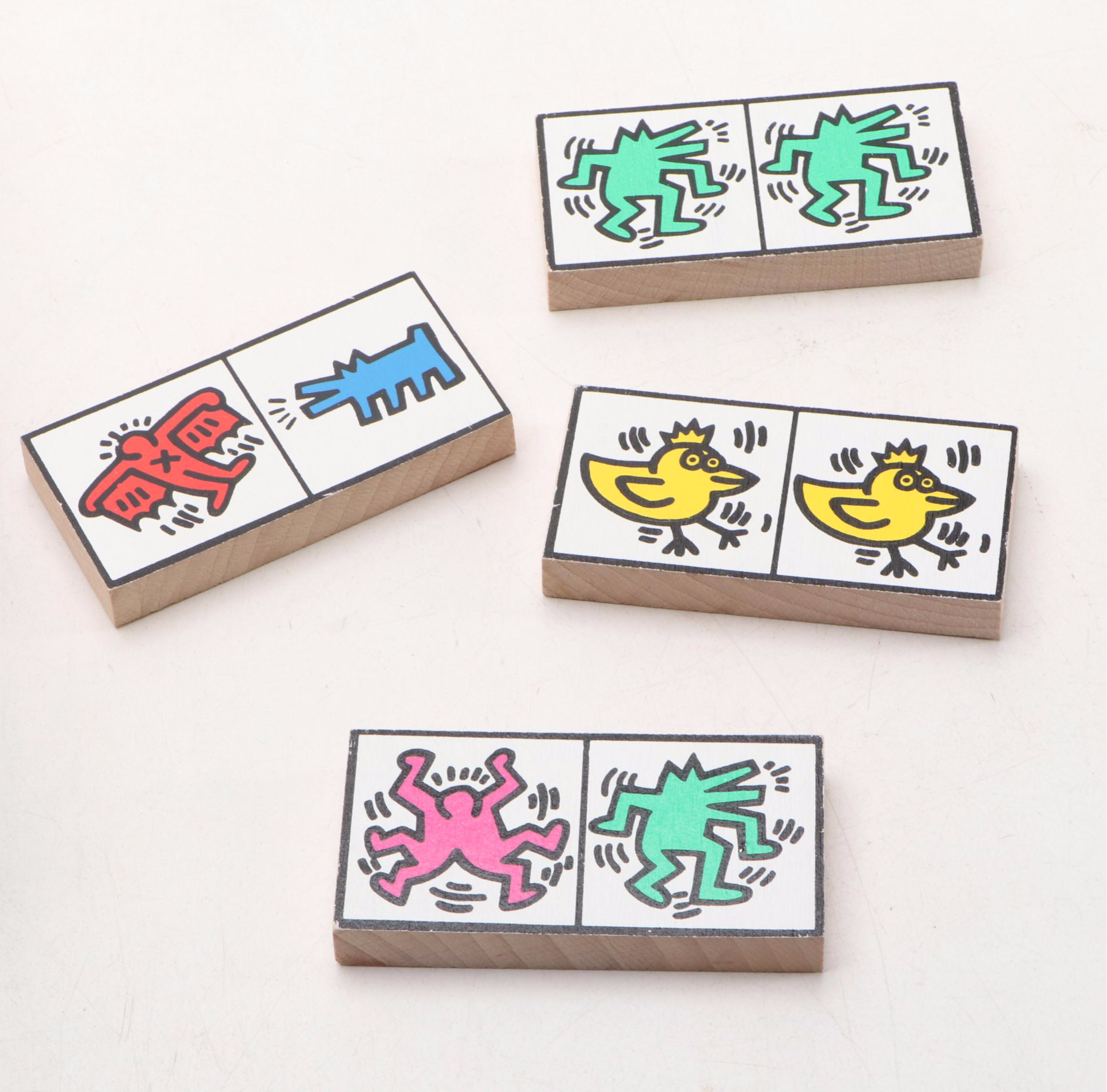 Keith Haring Wooden Domino Set, Late 20th Century