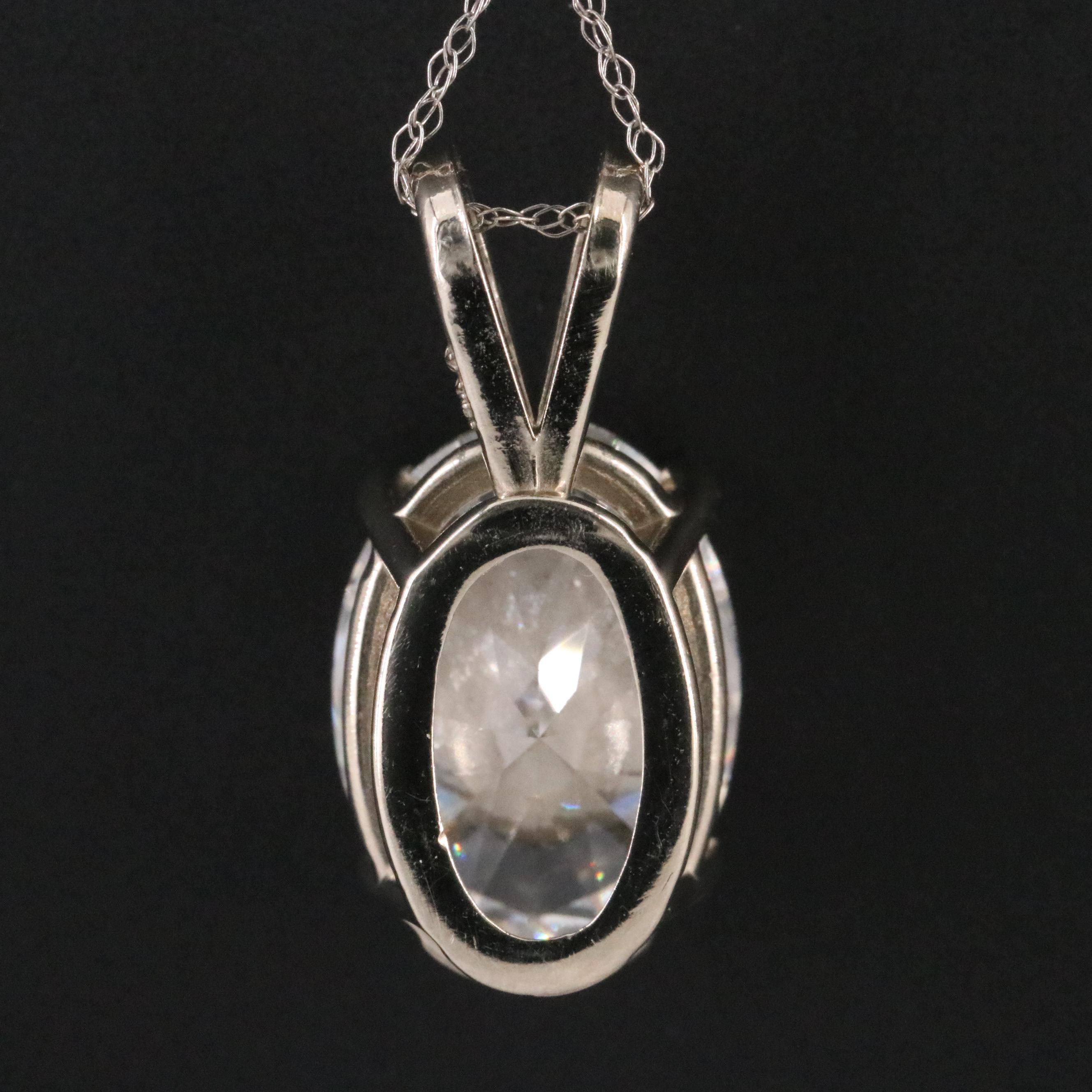 14K 5.60 CT Lab Grown Diamond Pendant Necklace with IGI Report