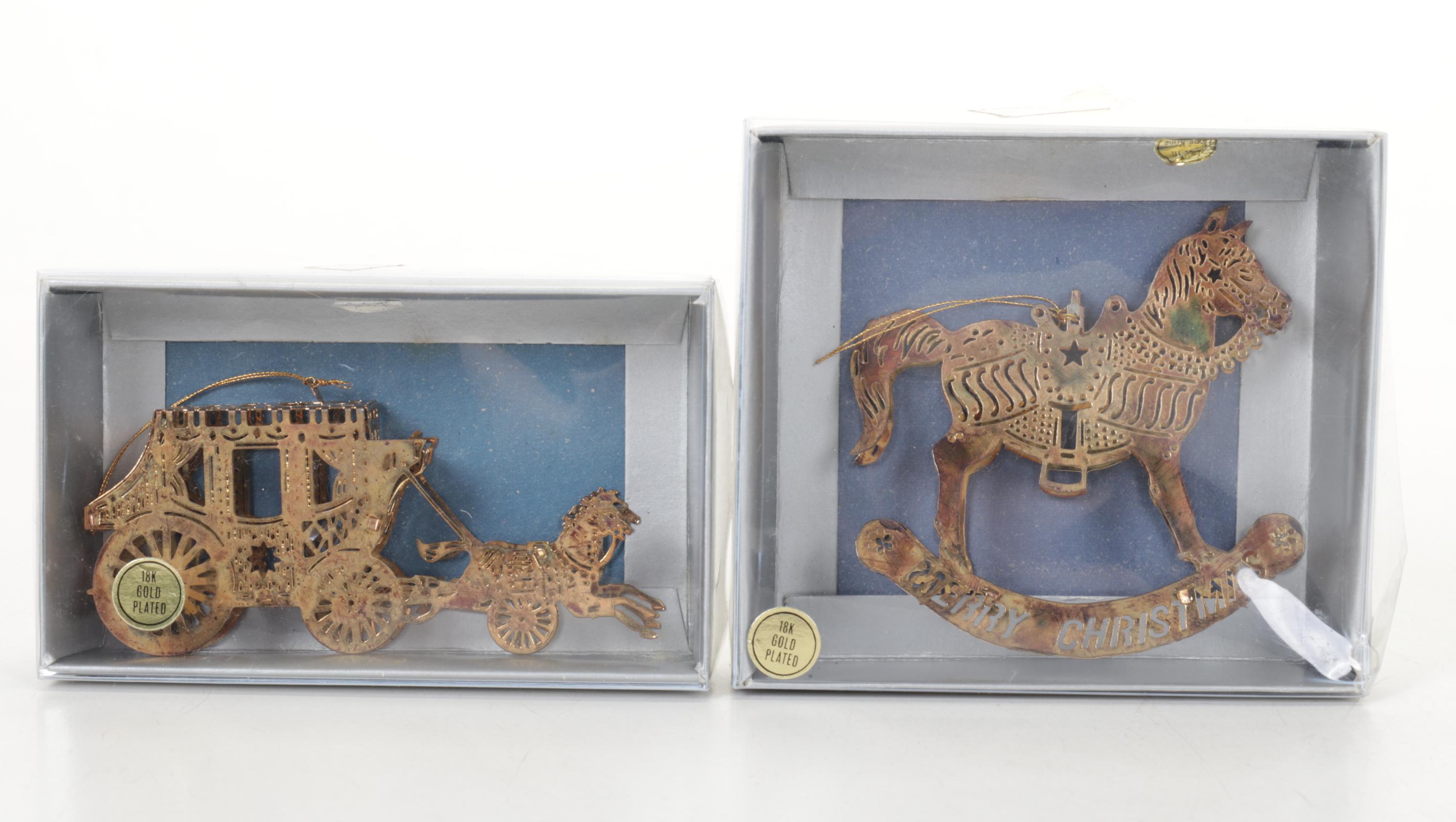 Gold N' Brass Christmas Ornaments with Wall Hanging Decor and More