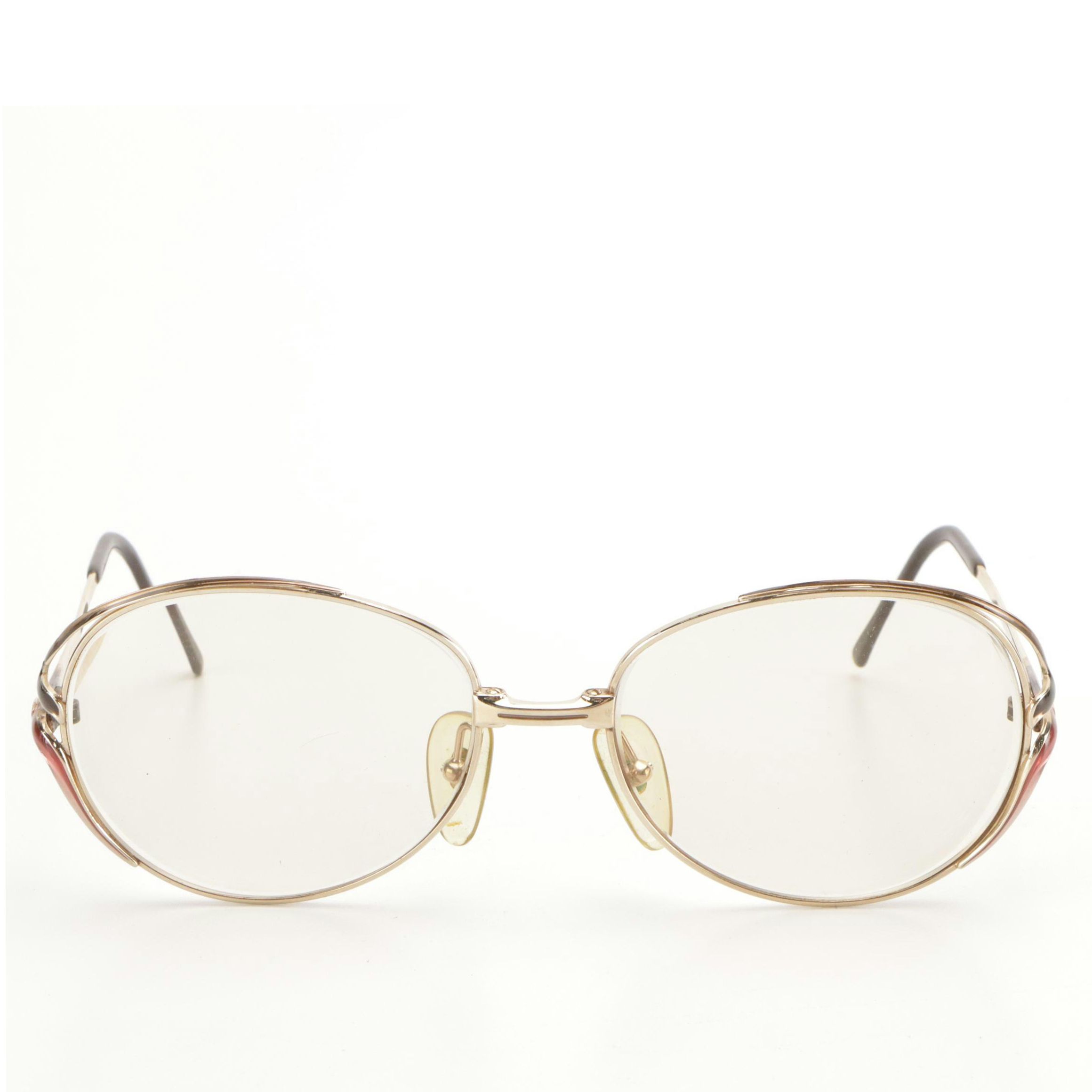 Christian Dior Vintage 2223 44 Tinted Oval Eyeglasses with Case