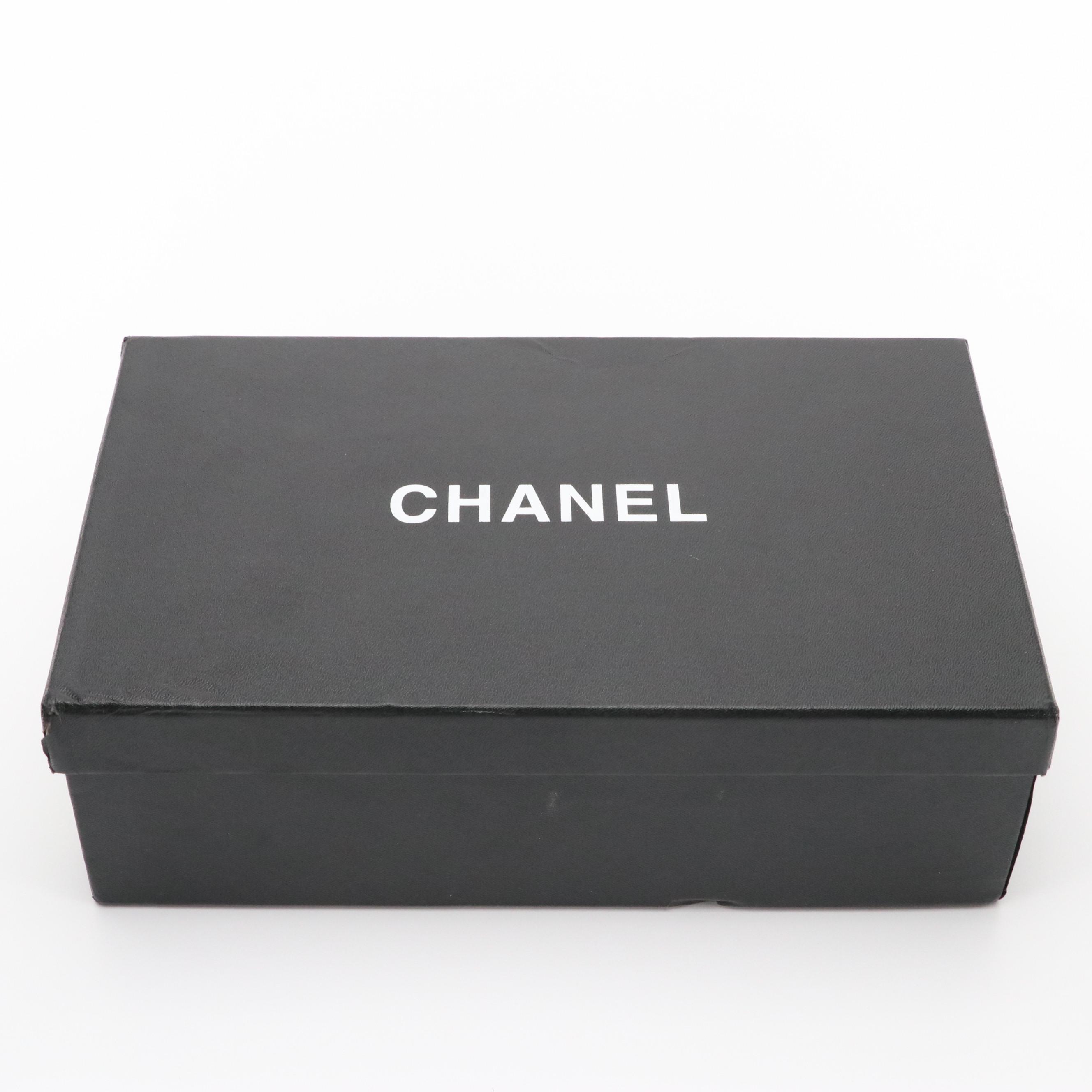 Chanel Ballet Flats in Metallic Silver Leather