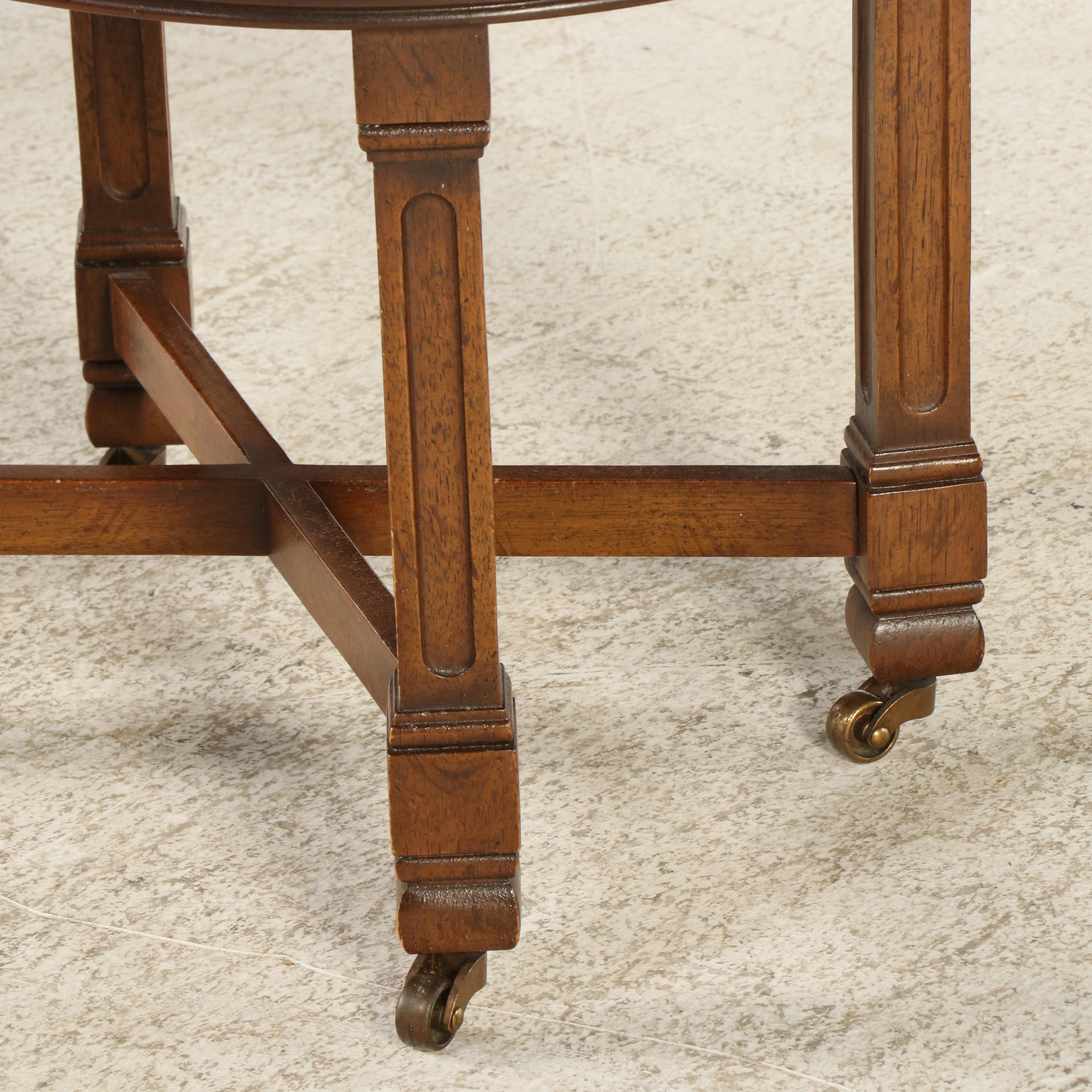 Drexel "Francesca" Walnut Butler's Tray Coffee Table, Mid to Late 20th Century