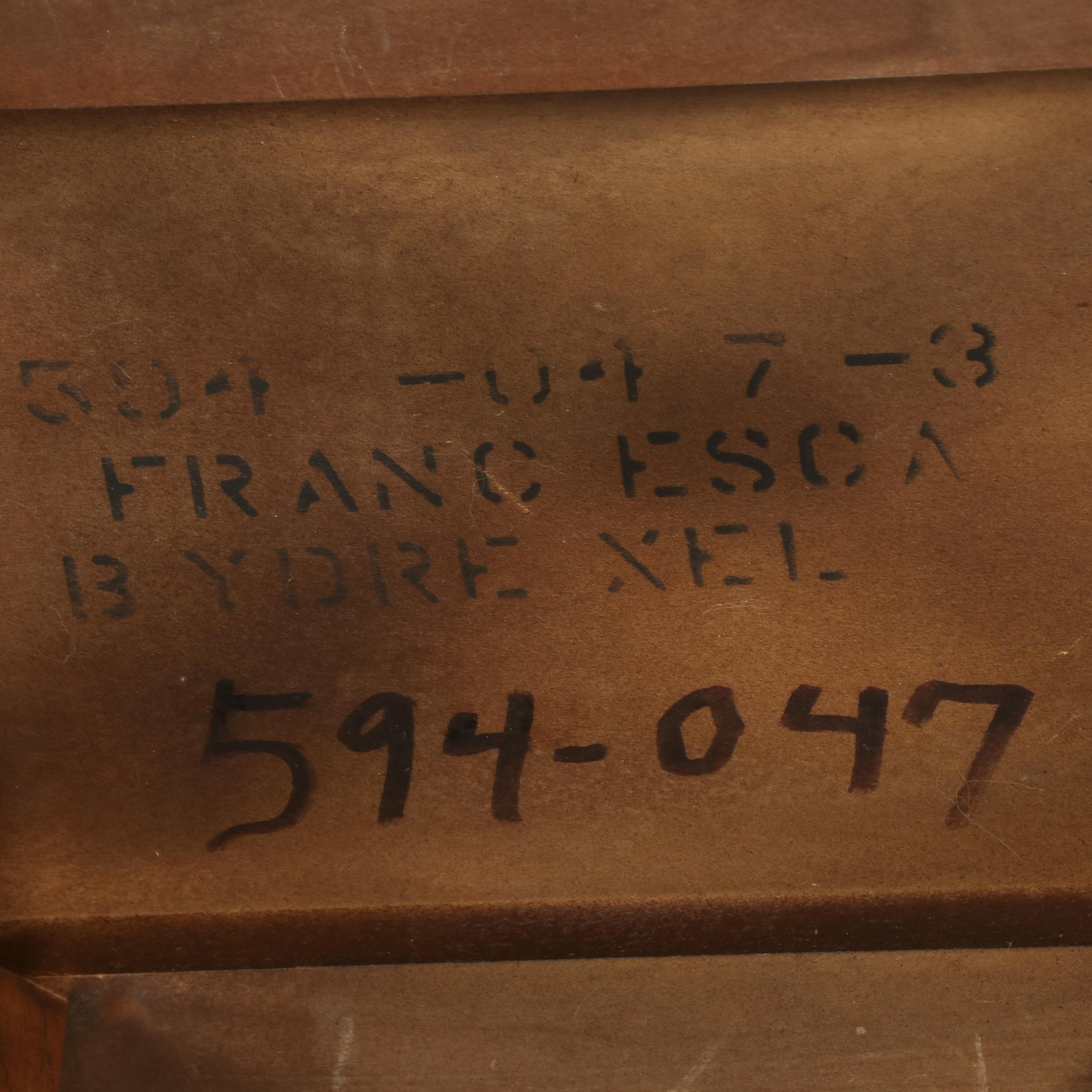 Drexel "Francesca" Walnut Butler's Tray Coffee Table, Mid to Late 20th Century