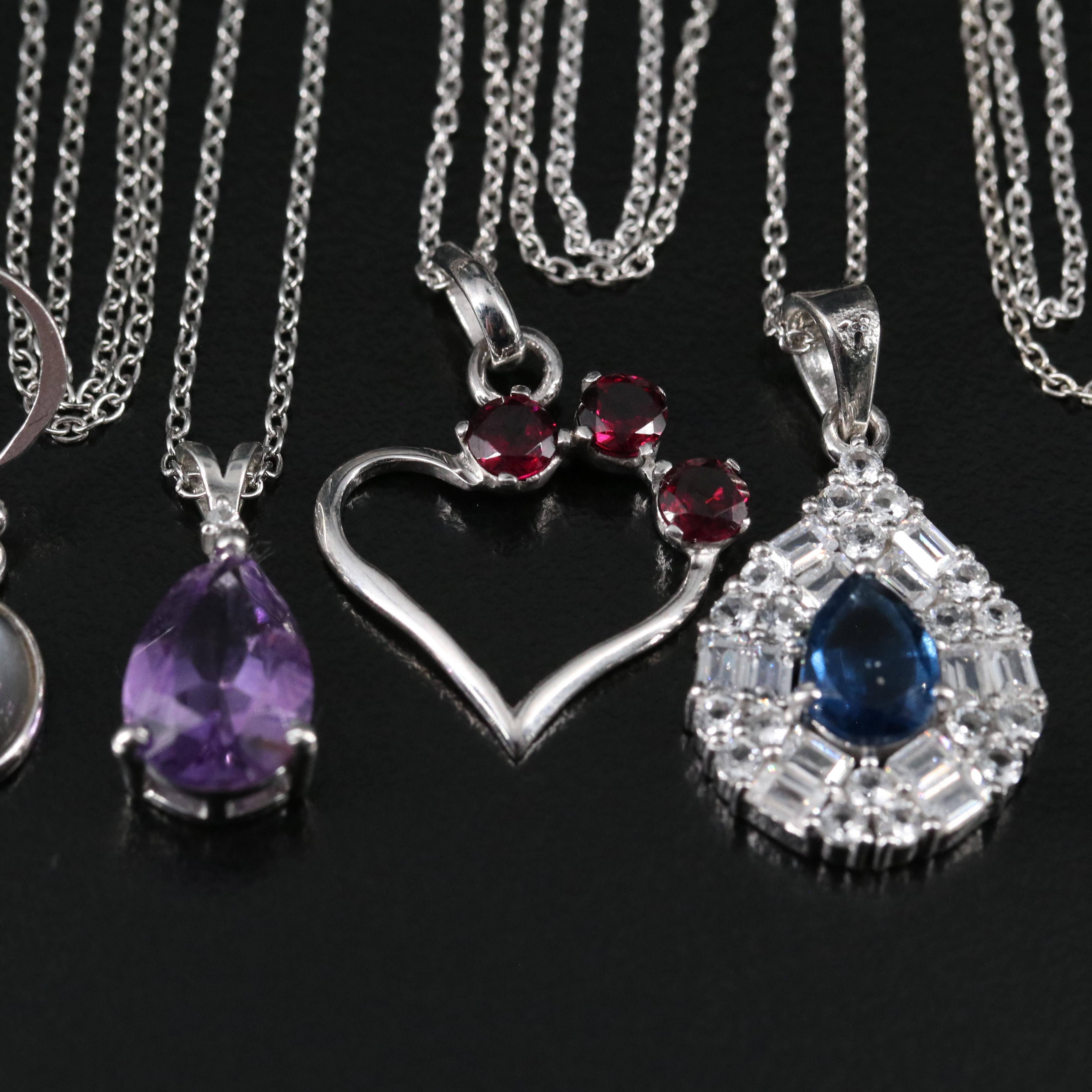 14 Assorted Sterling Silver Rings, Necklaces, and Earrings