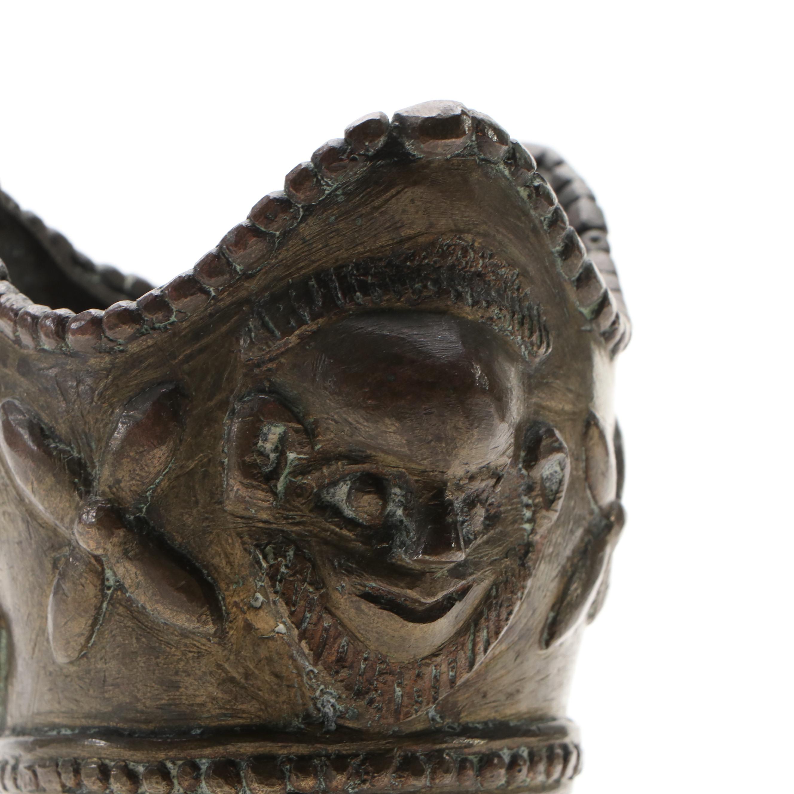 Archaic Style Cast Bronze Vase