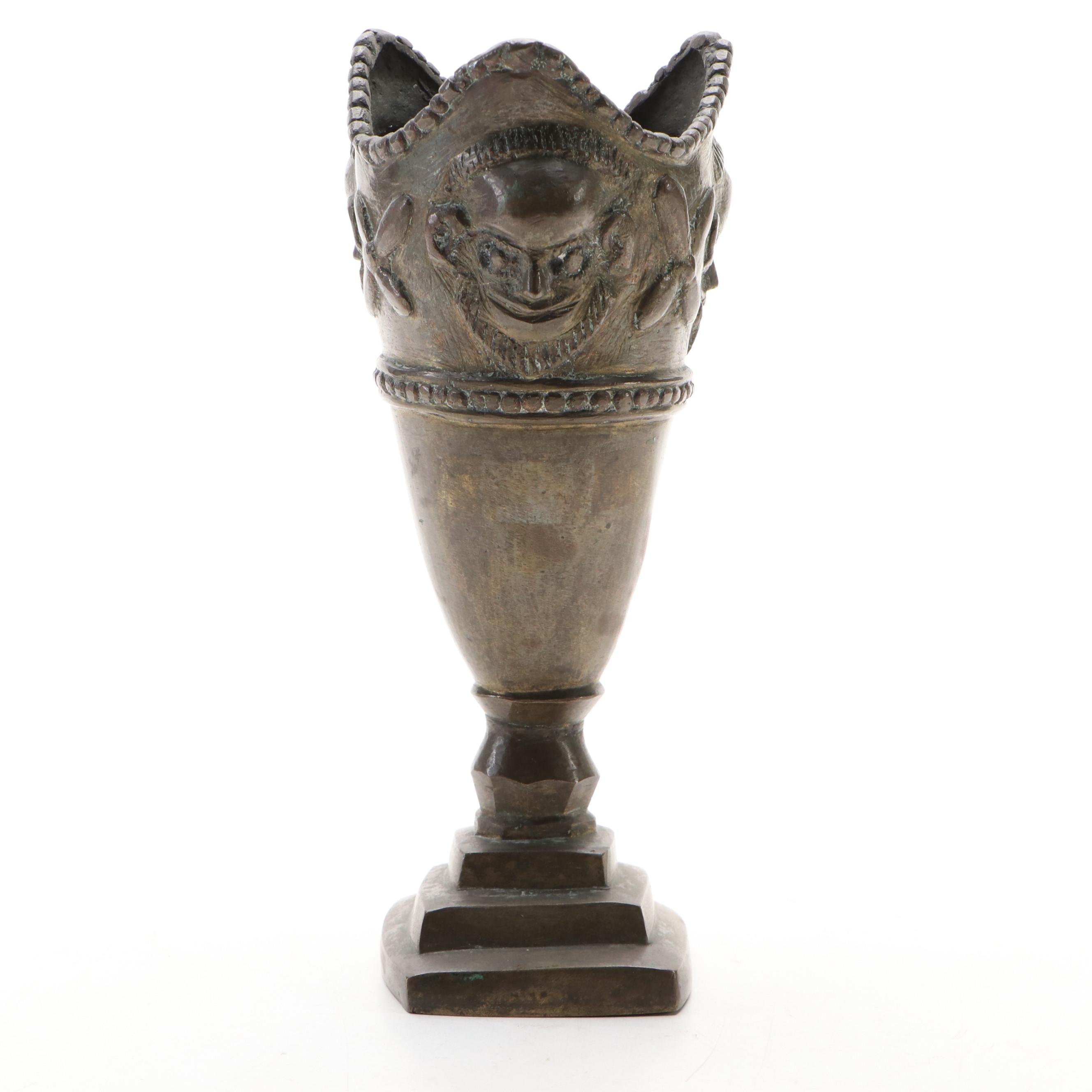 Archaic Style Cast Bronze Vase