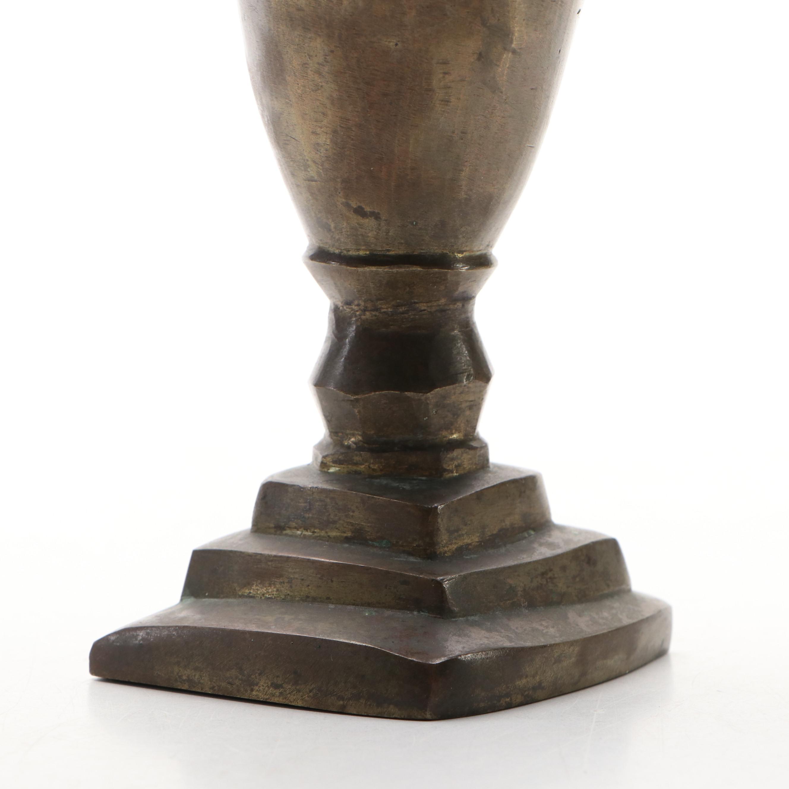 Archaic Style Cast Bronze Vase