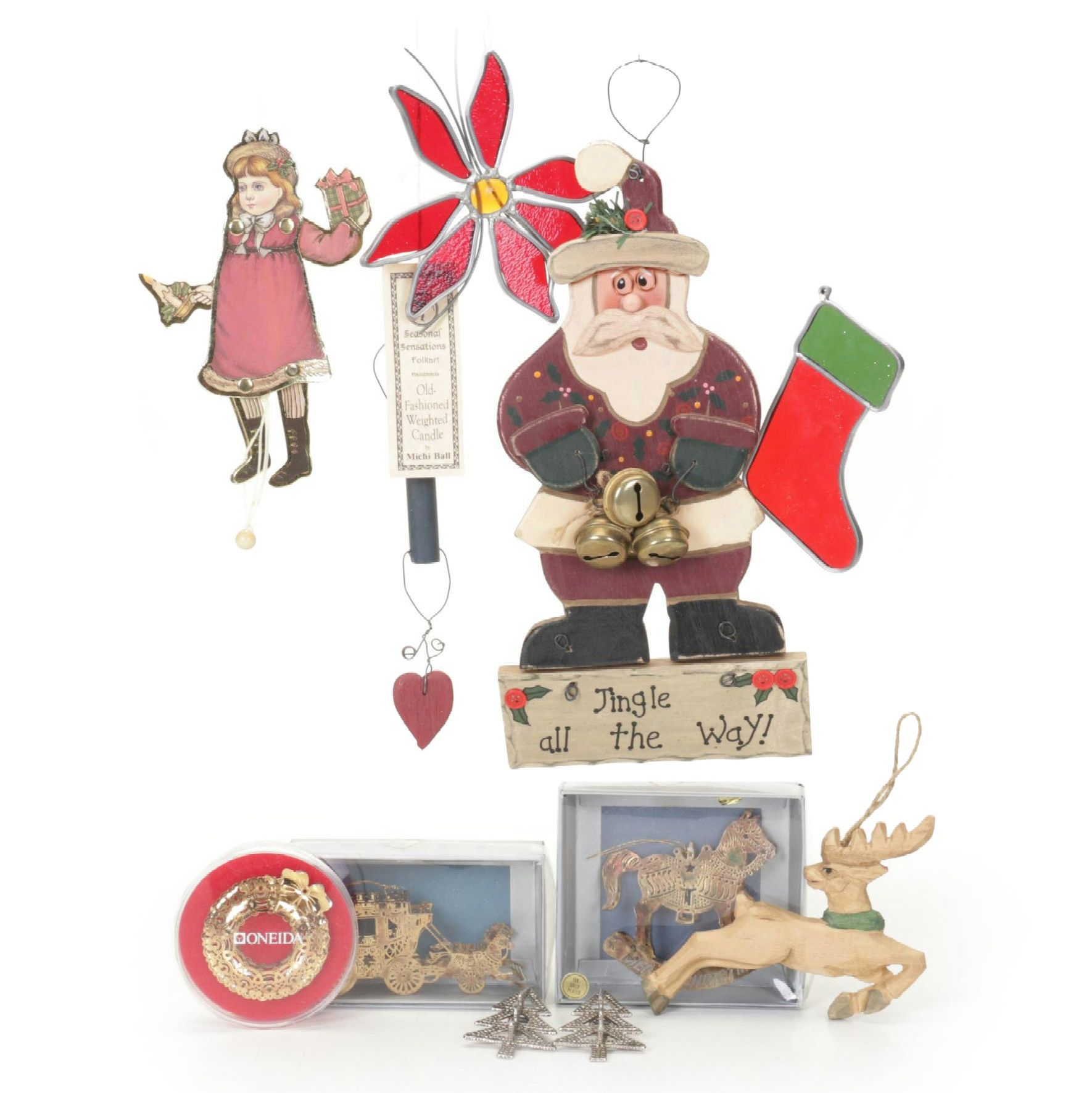 Gold N' Brass Christmas Ornaments with Wall Hanging Decor and More