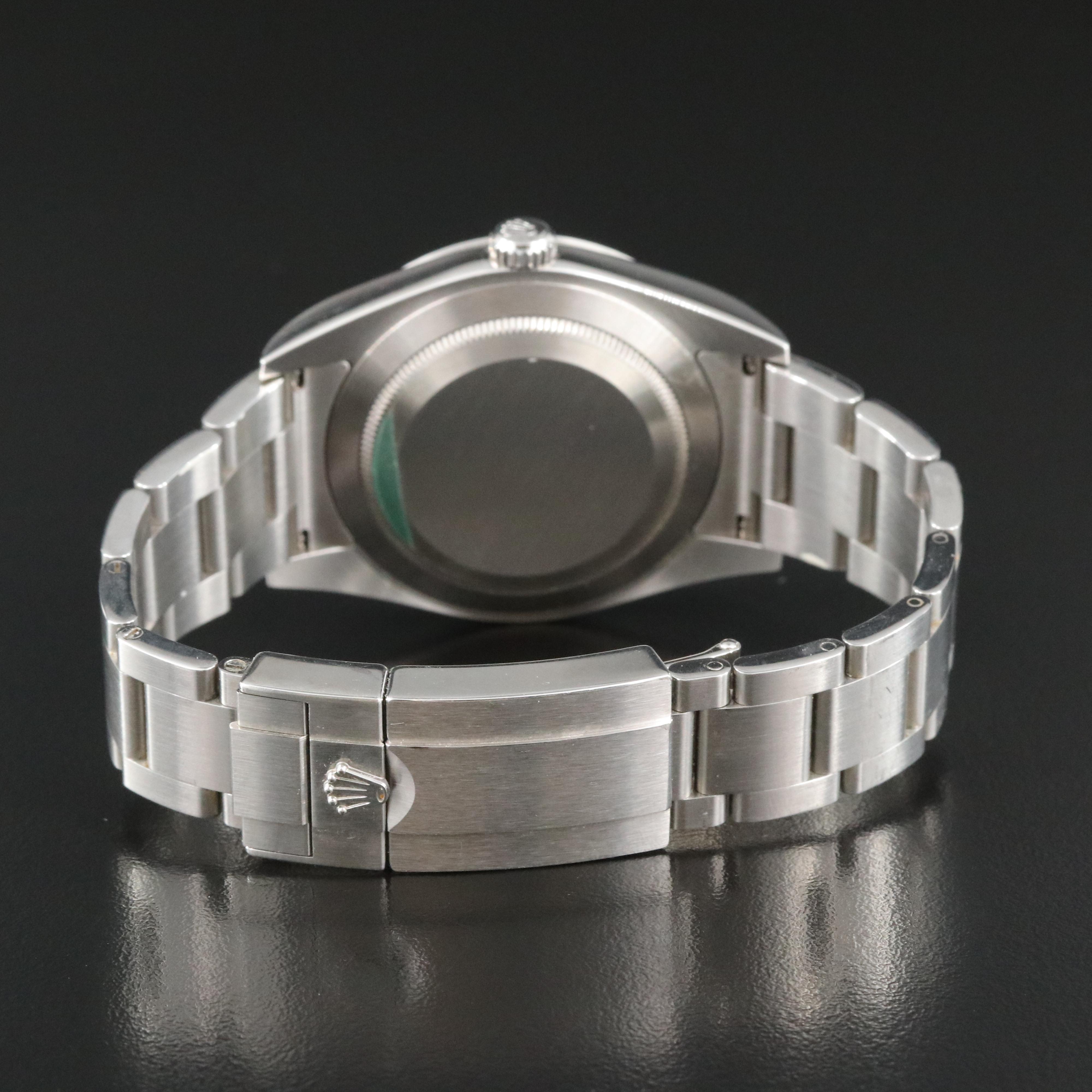 Rolex Oyster Perpetual Black Arabic Dial Explorer Watch