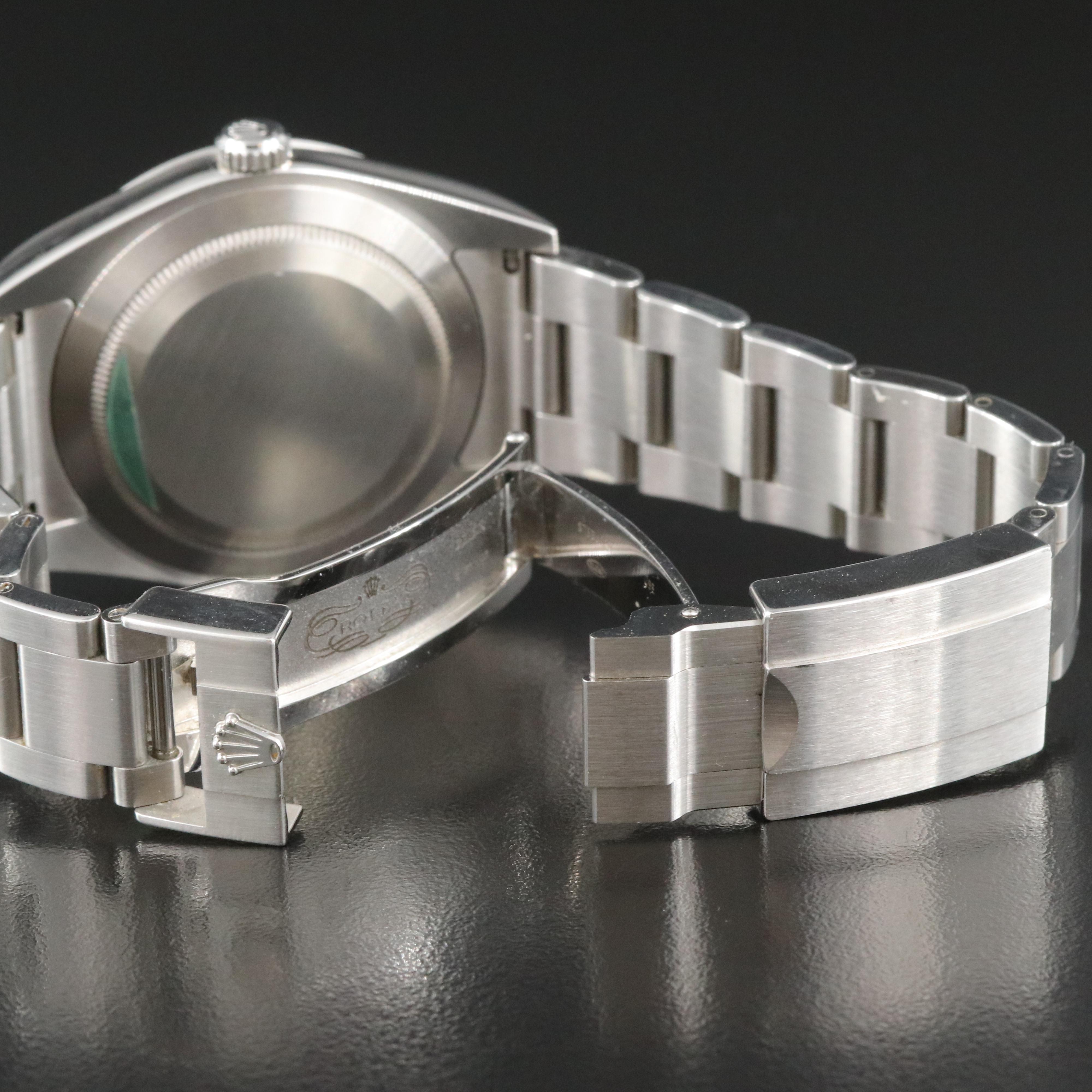 Rolex Oyster Perpetual Black Arabic Dial Explorer Watch