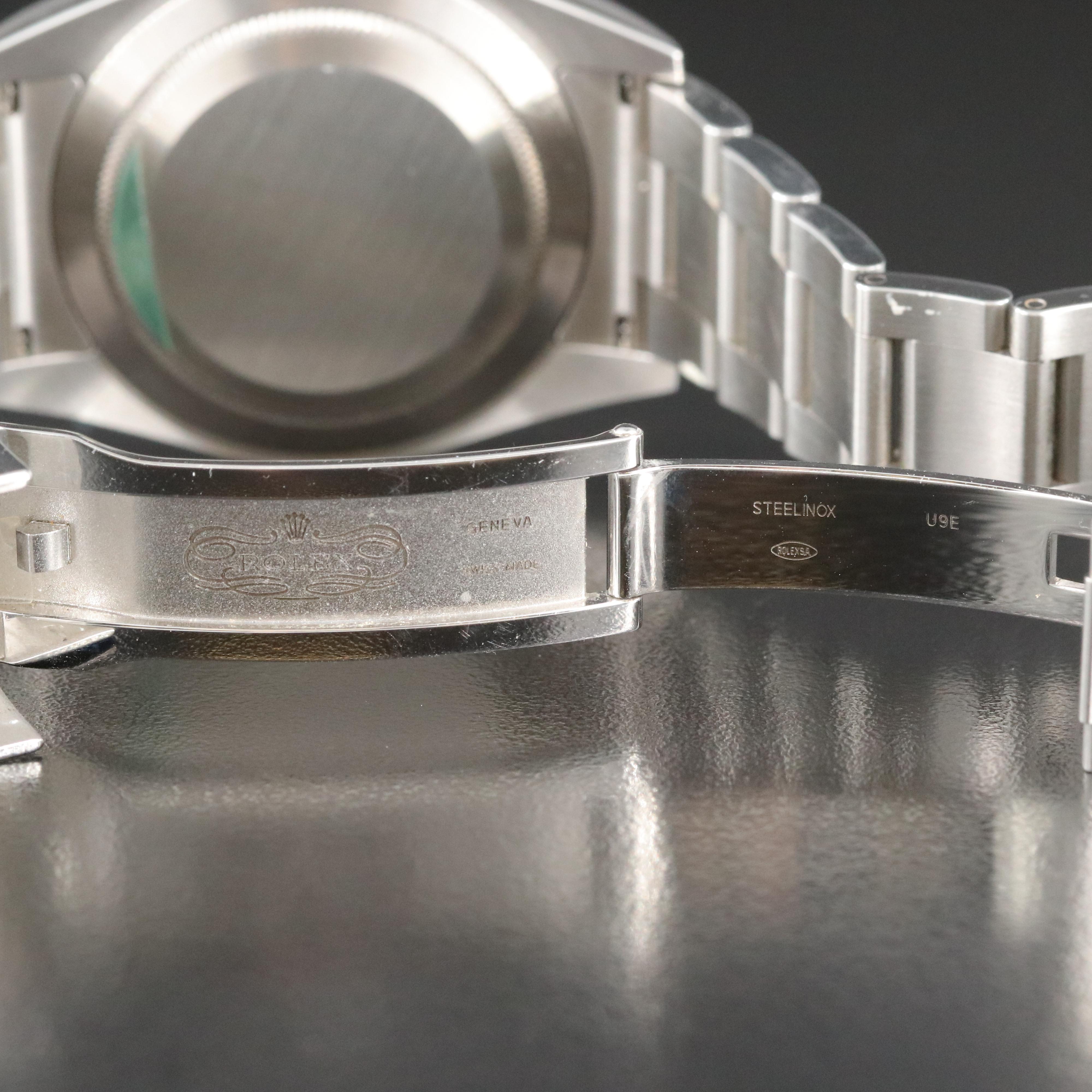 Rolex Oyster Perpetual Black Arabic Dial Explorer Watch