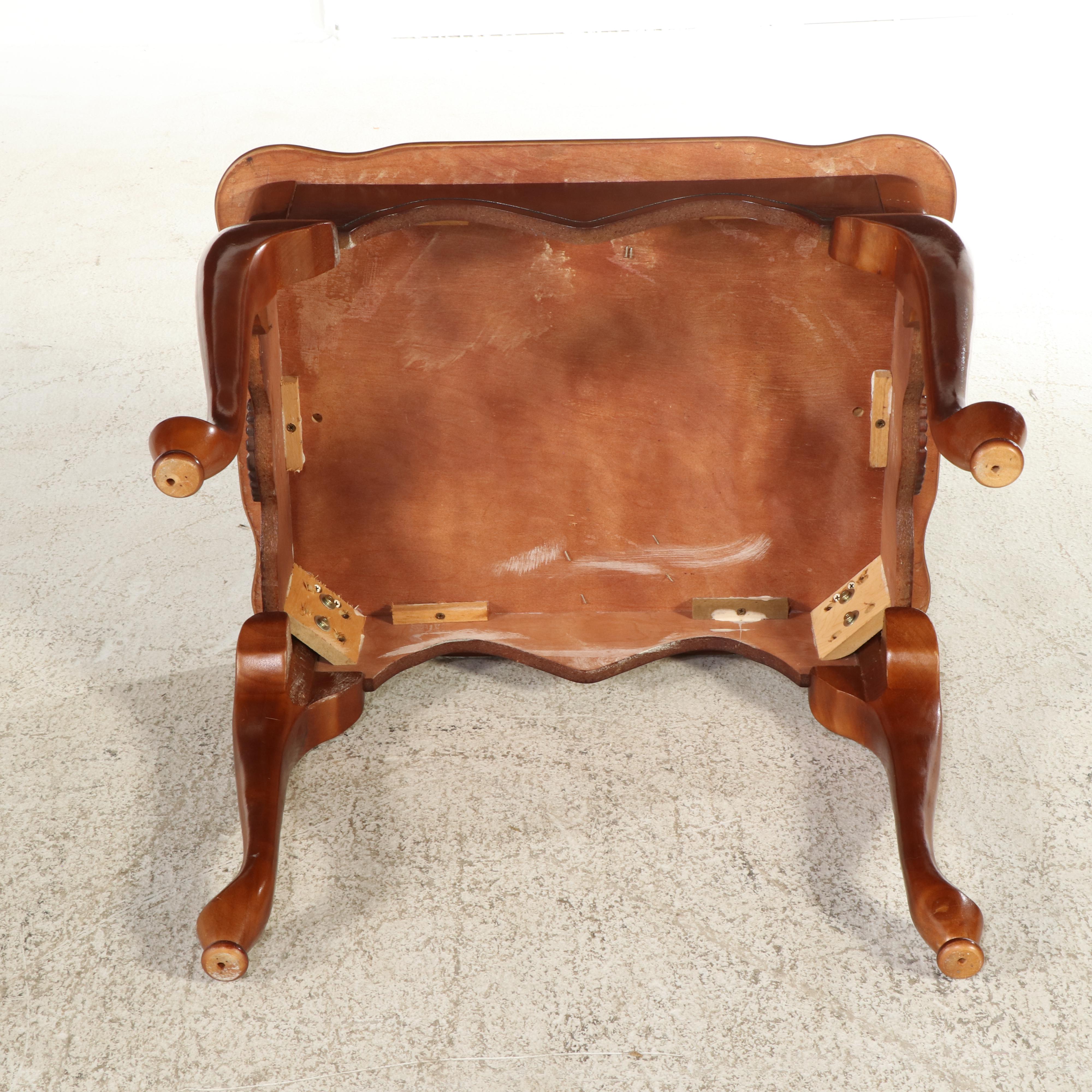 Queen Anne Style Wood Coffee and End Tables, Late 20th Century