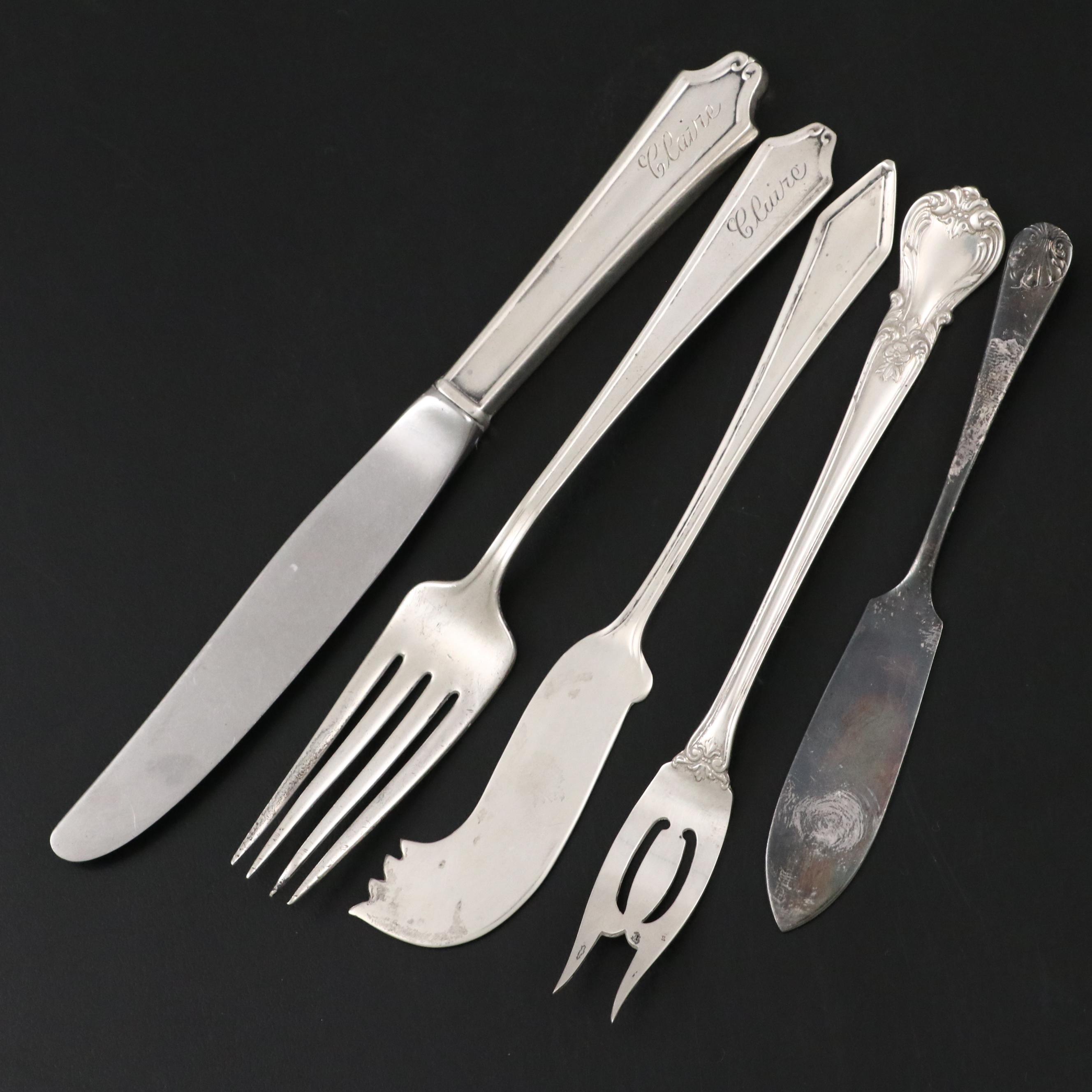 International Silver "Minuet" Juvenile Set and Other Sterling Silver Utensils