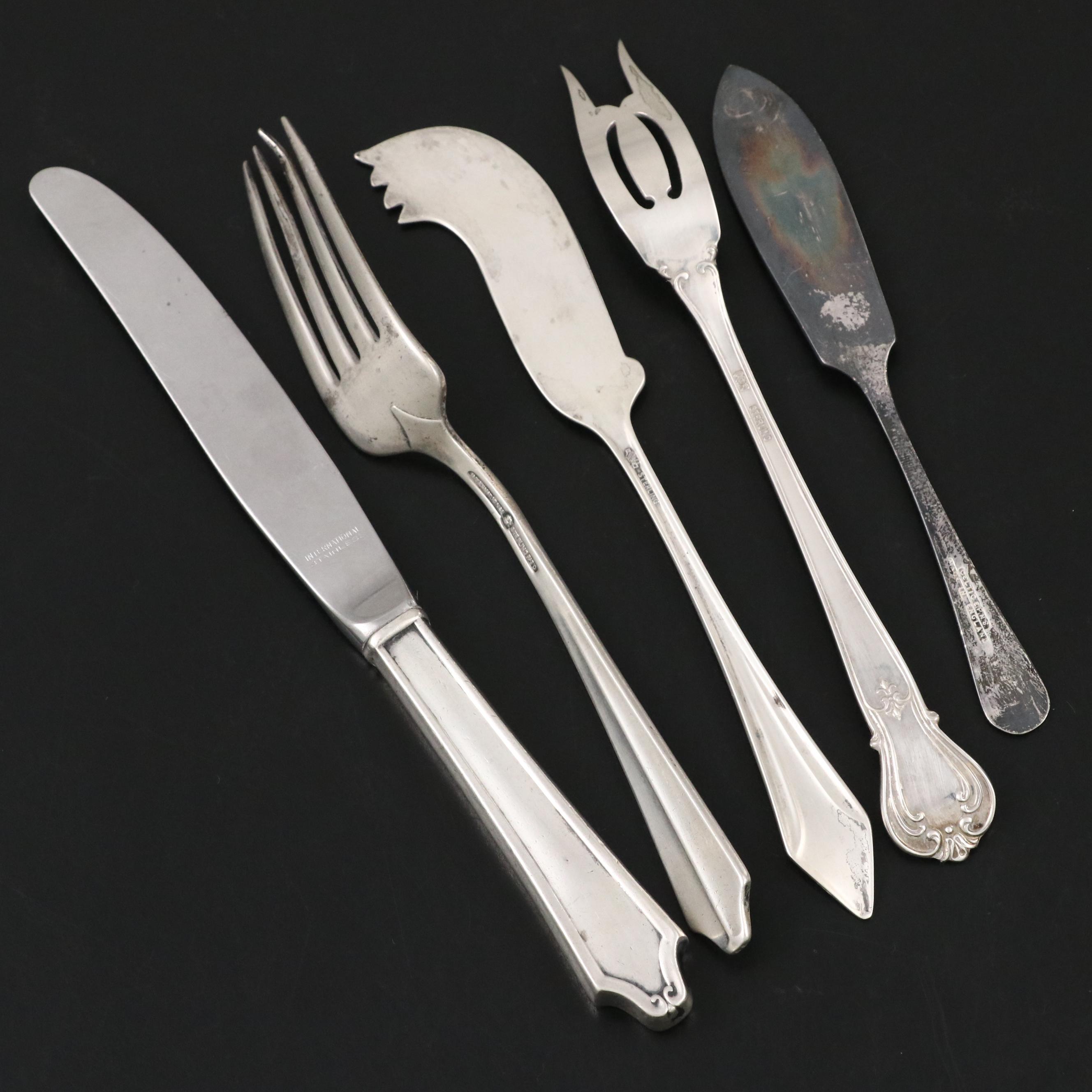 International Silver "Minuet" Juvenile Set and Other Sterling Silver Utensils