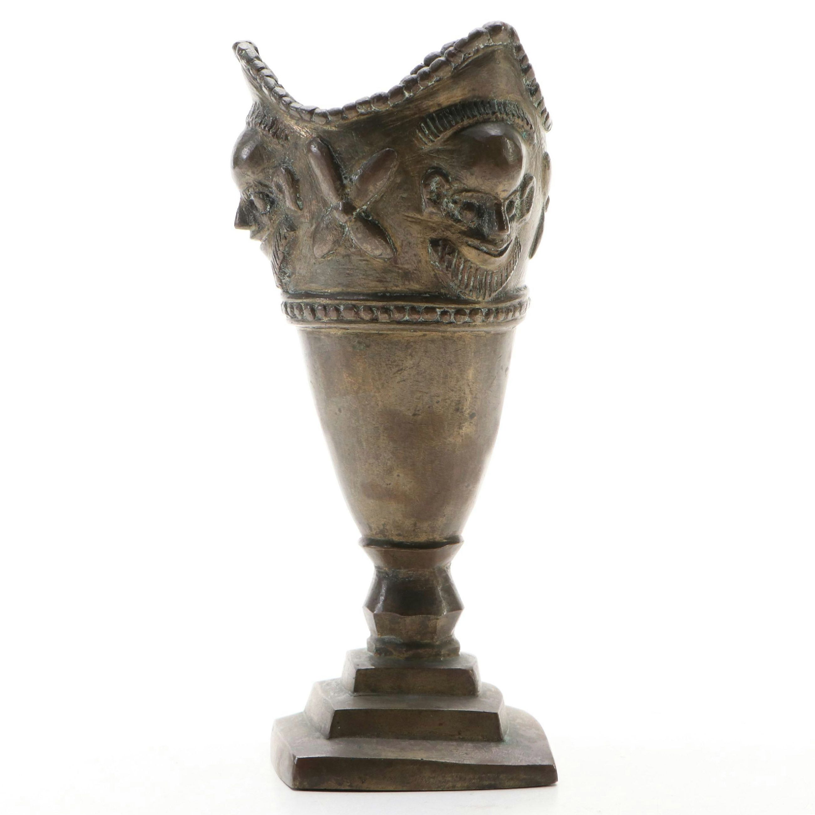 Archaic Style Cast Bronze Vase