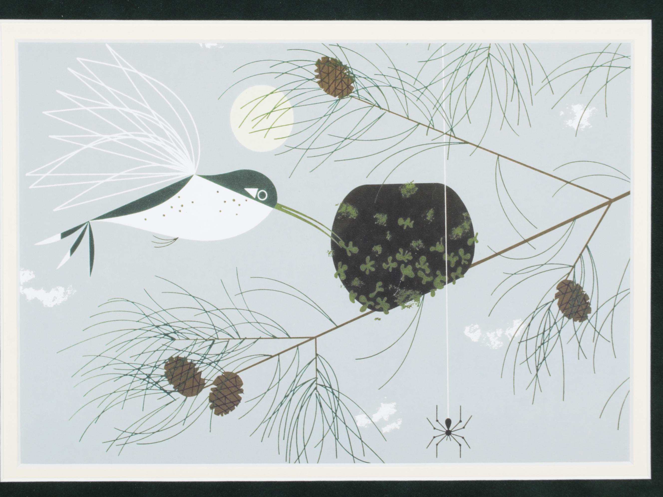 Charley Harper Offset Lithograph "Hummingbird Homemaker"