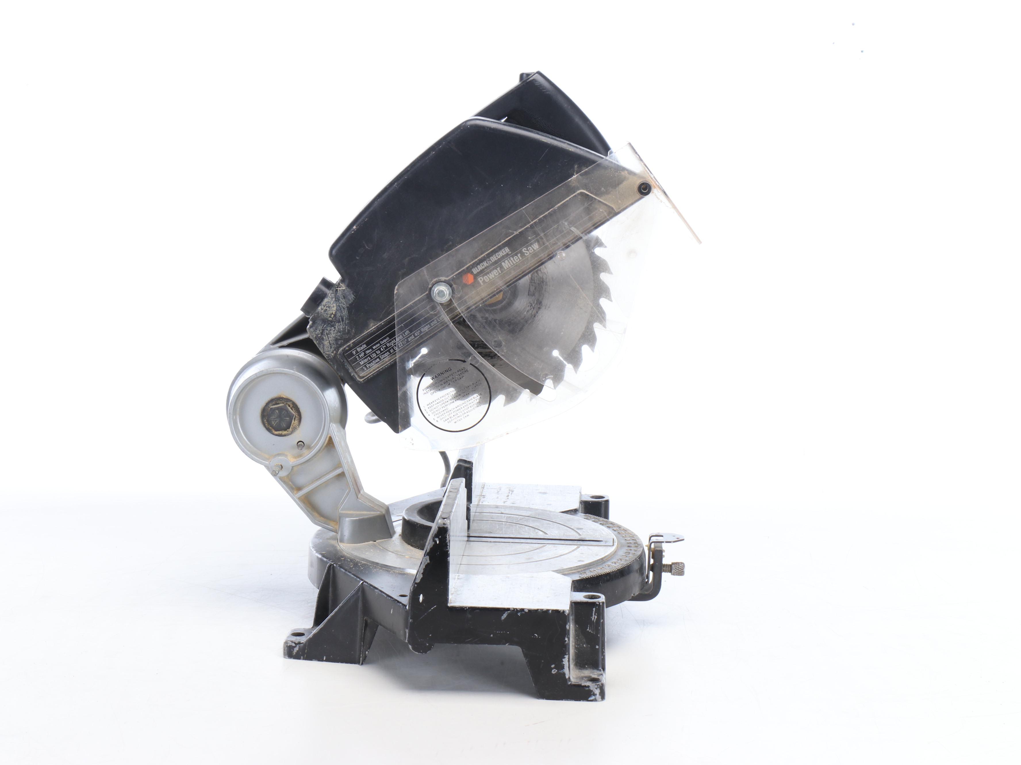 Black+Decker Power Miter Saw with Vermont American 9" Steel Blade