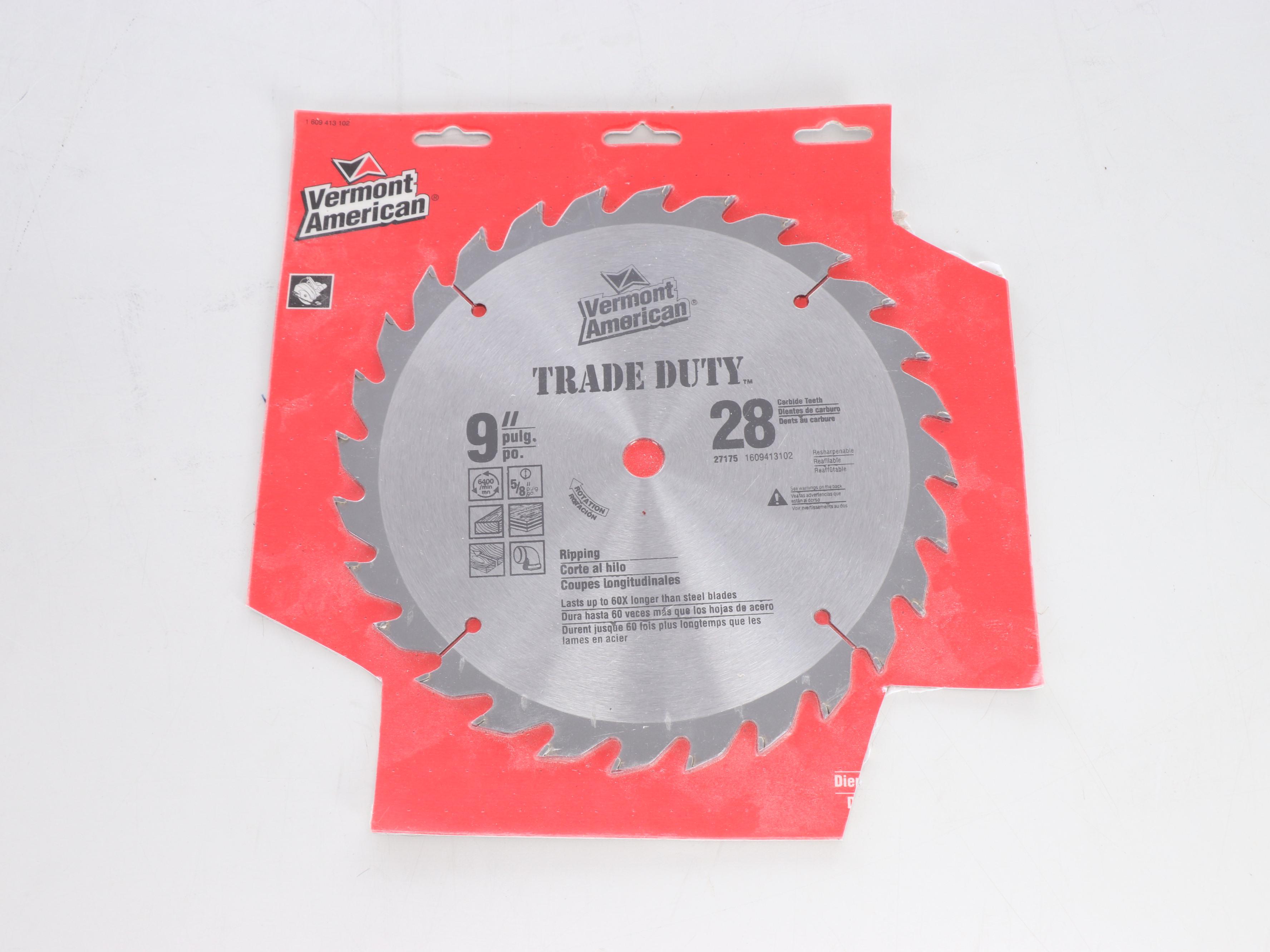 Black+Decker Power Miter Saw with Vermont American 9" Steel Blade