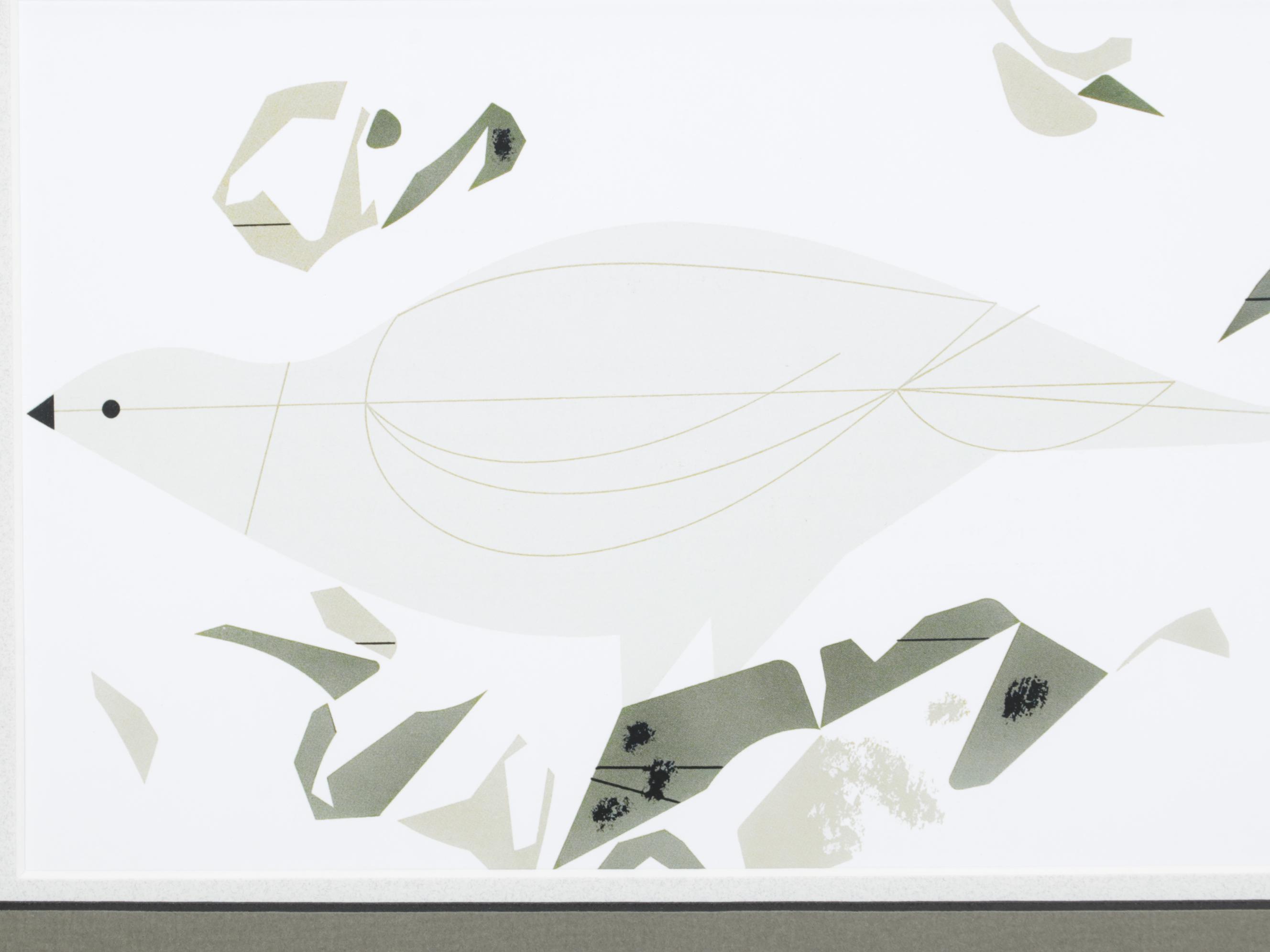 Charley Harper Ford Times Offset Lithograph "Ptarmigan"