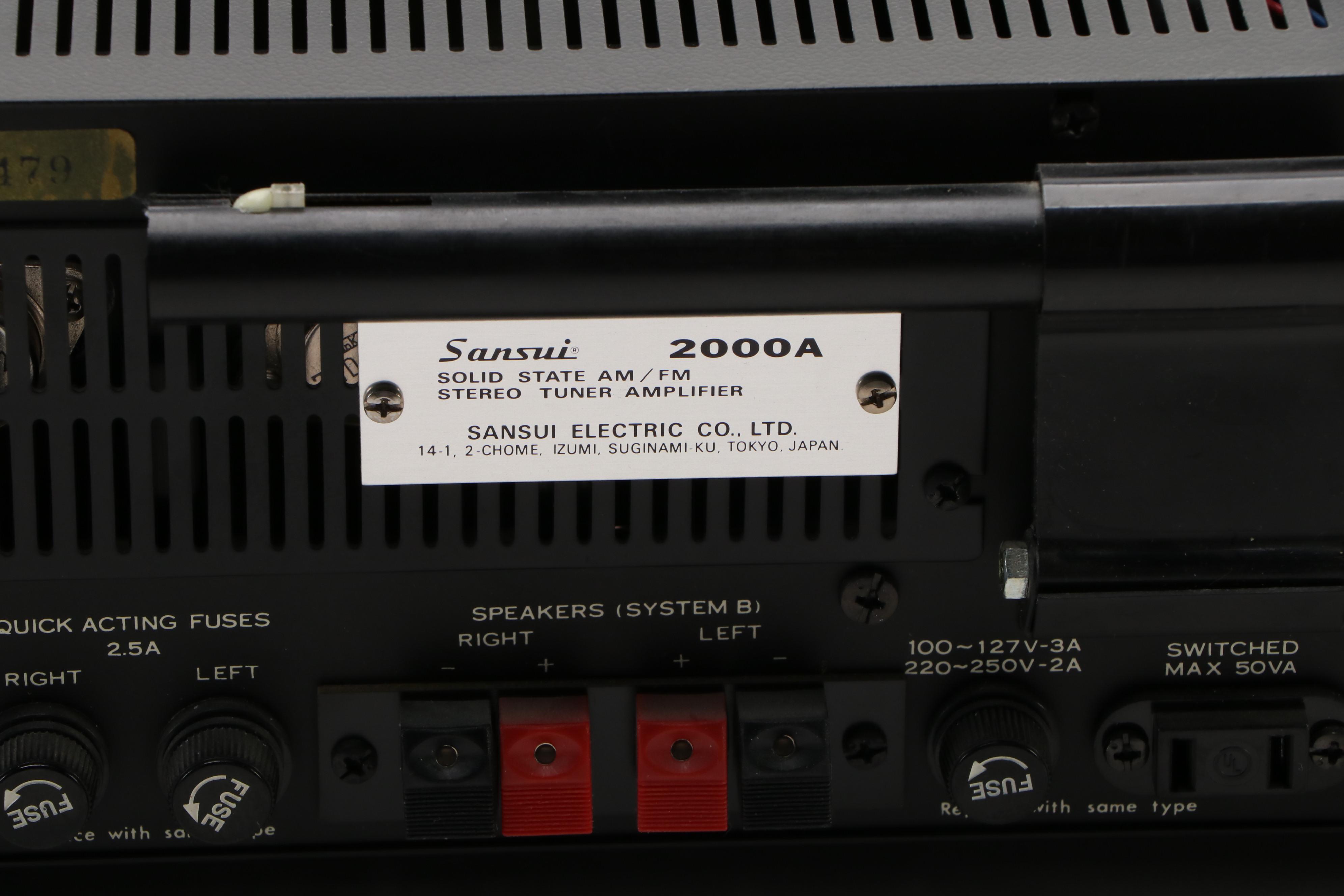 Sansui 2000A Stereo Tuner Amplifier, Circa 1969